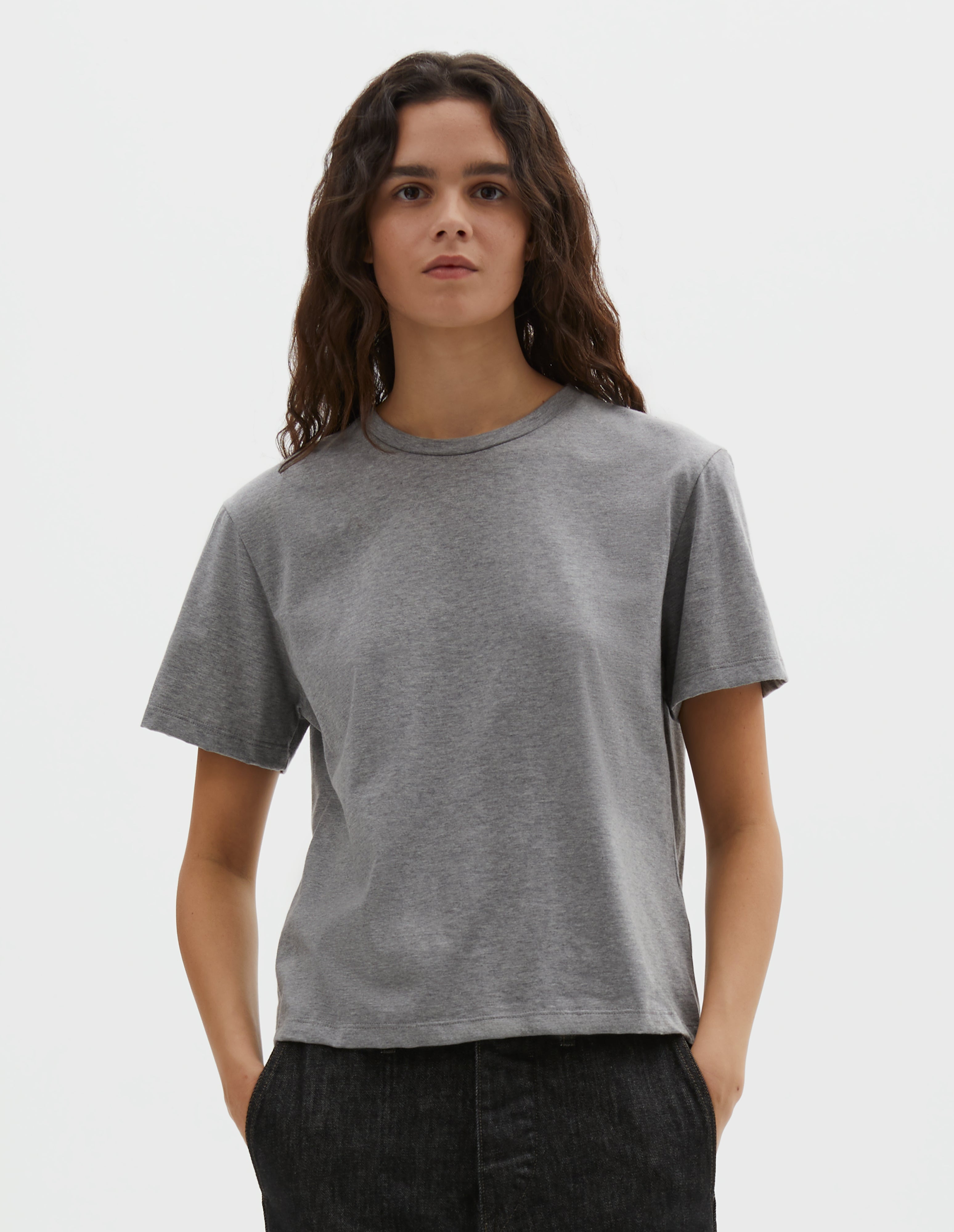 Grey fine cotton jersey Boys T Shirt | Margaret Howell