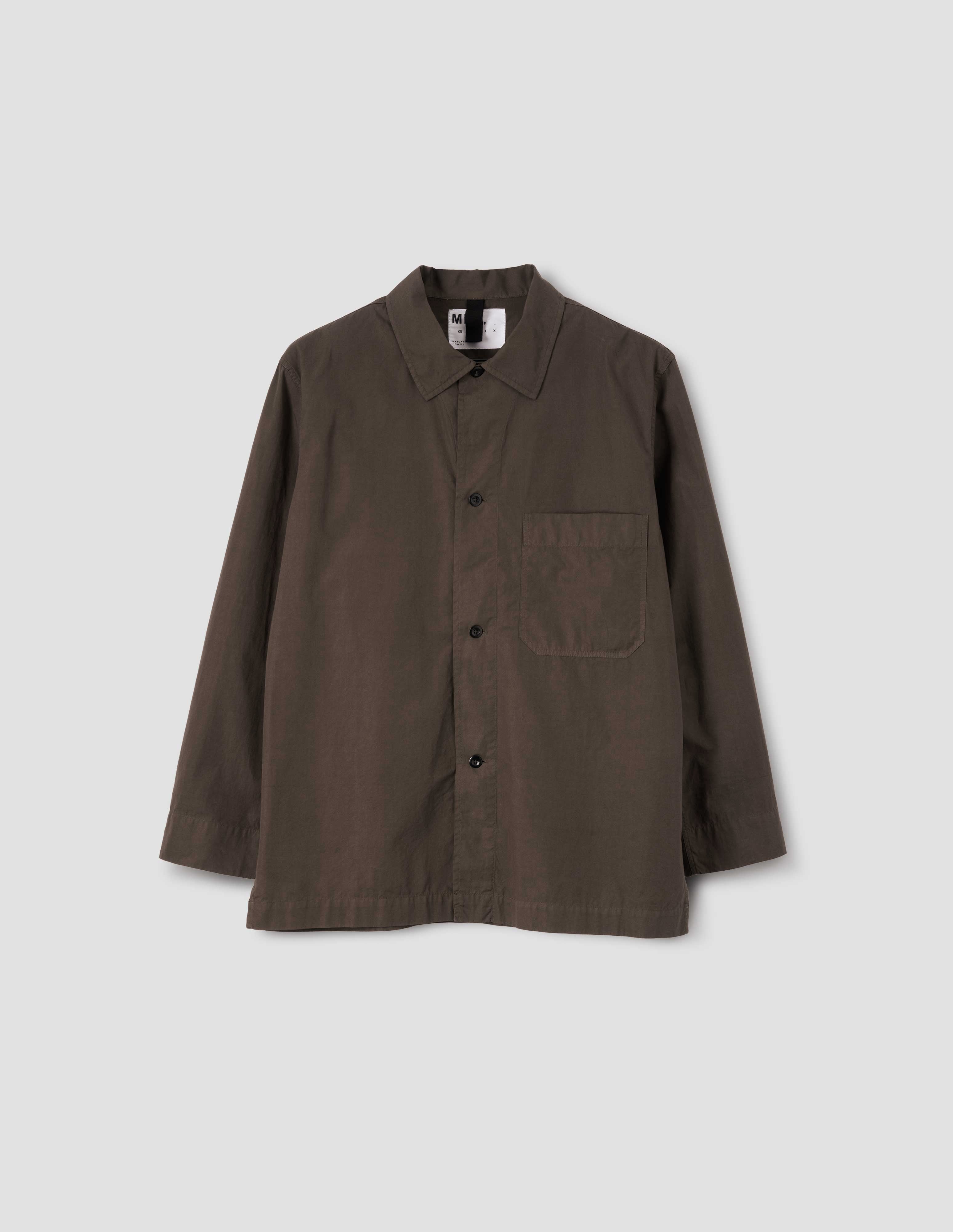 Carob compact poplin pj shirt | MHL. by Margaret Howell