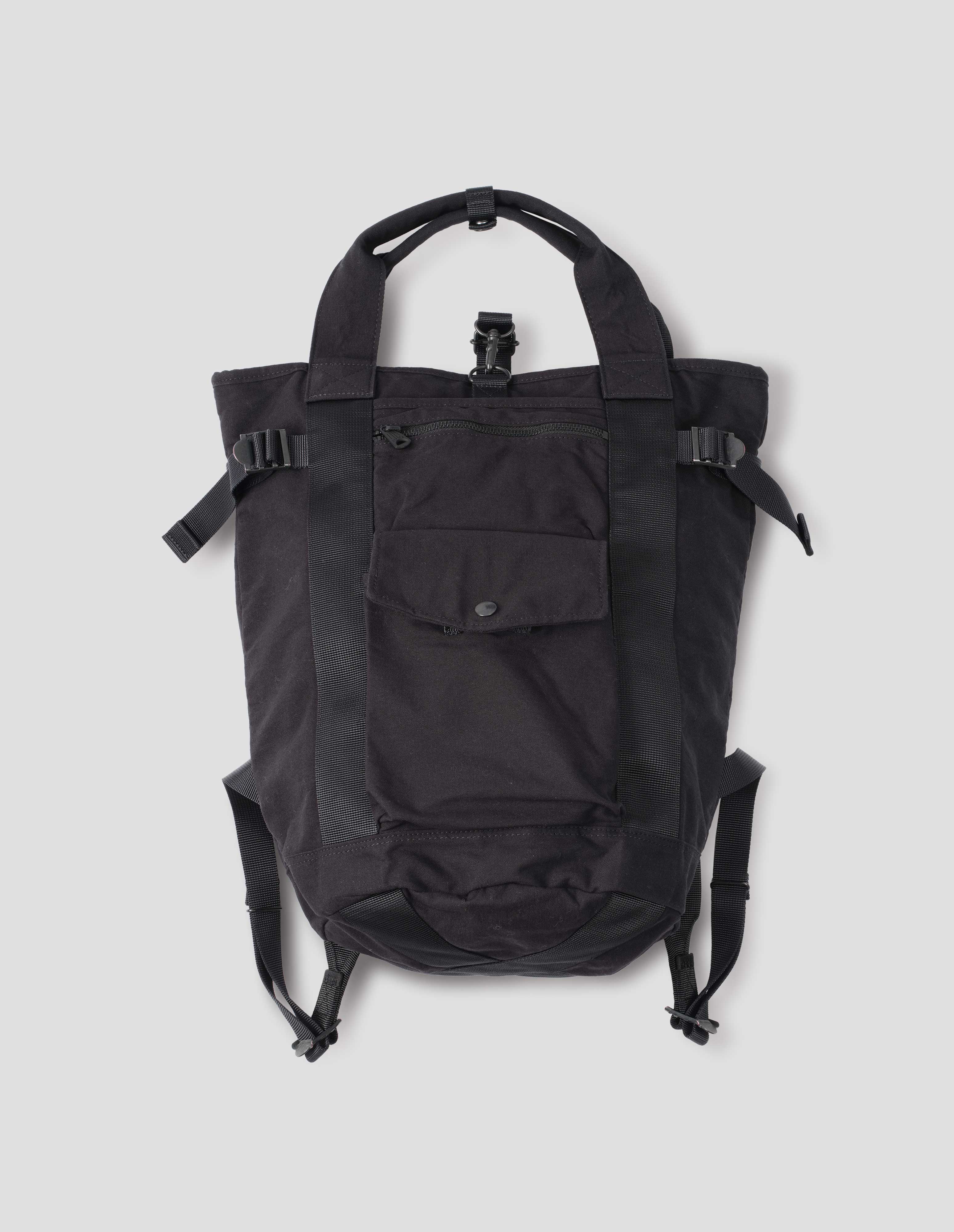 Black cotton 2-Way Backpack Margaret Howell