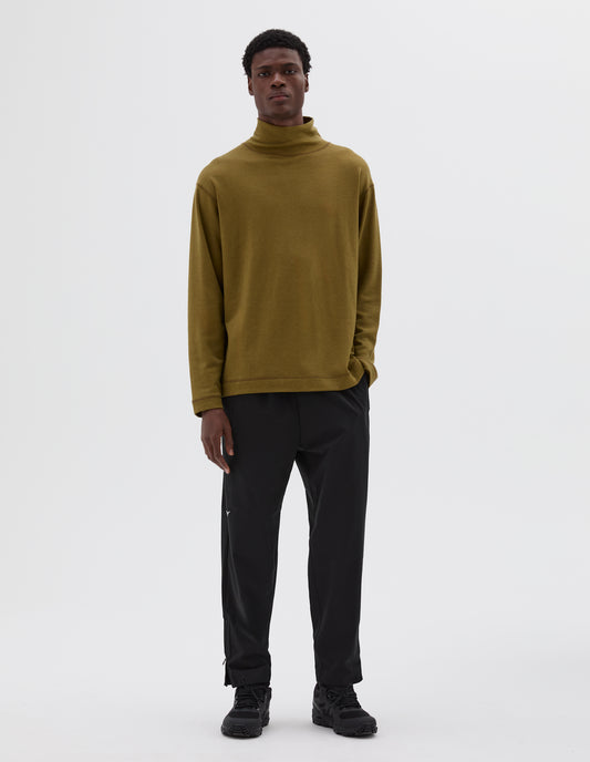 MIZUNO THERMAL FUNNEL NECK | BREATH THERMO WOOL JERSEY | OCHRE