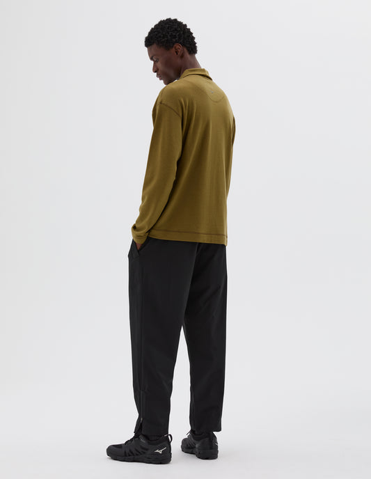 MIZUNO THERMAL FUNNEL NECK | BREATH THERMO WOOL JERSEY | OCHRE