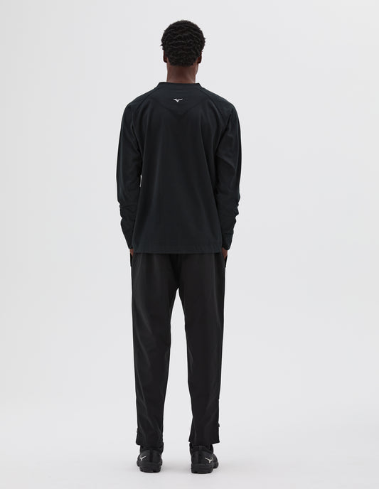 MIZUNO LIGHTWEIGHT SWEATSHIRT | COTTON POLYESTER JERSEY | BLACK