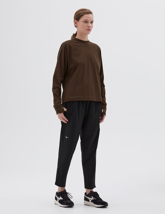 MIZUNO LIGHTWEIGHT SWEATSHIRT | COTTON POLYESTER JERSEY | TEAK