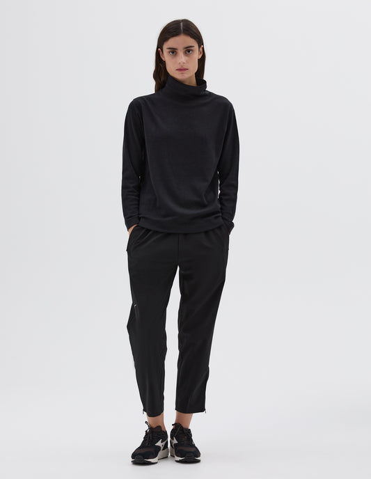 MIZUNO THERMAL FUNNEL NECK | BREATH THERMO WOOL JERSEY | BLACK