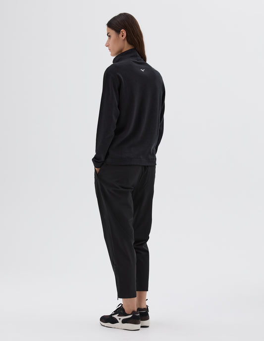 MIZUNO THERMAL FUNNEL NECK | BREATH THERMO WOOL JERSEY | BLACK