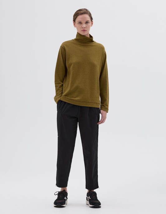 MIZUNO THERMAL FUNNEL NECK | BREATH THERMO WOOL JERSEY | OCHRE