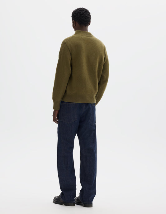 MOCK NECK JUMPER | GEELONG | OLIVE