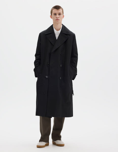 Black cotton drill Wool-Lined Archive Coat | Margaret Howell