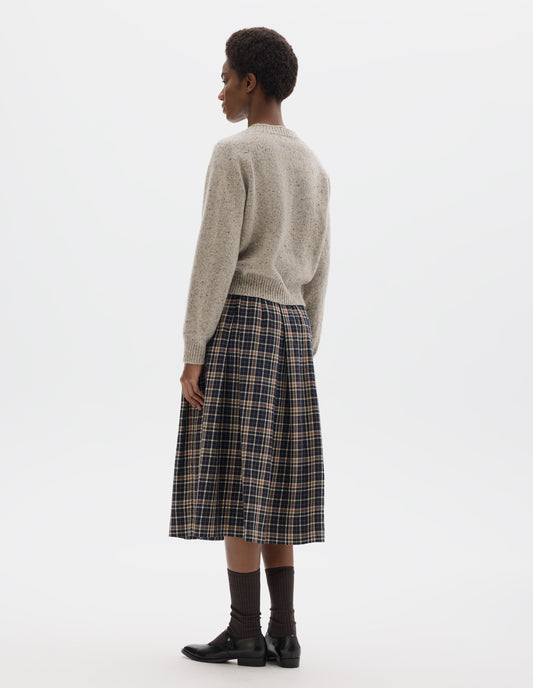 DONEGAL CREW NECK JUMPER | SOFT DONEGAL WOOL | PEBBLE