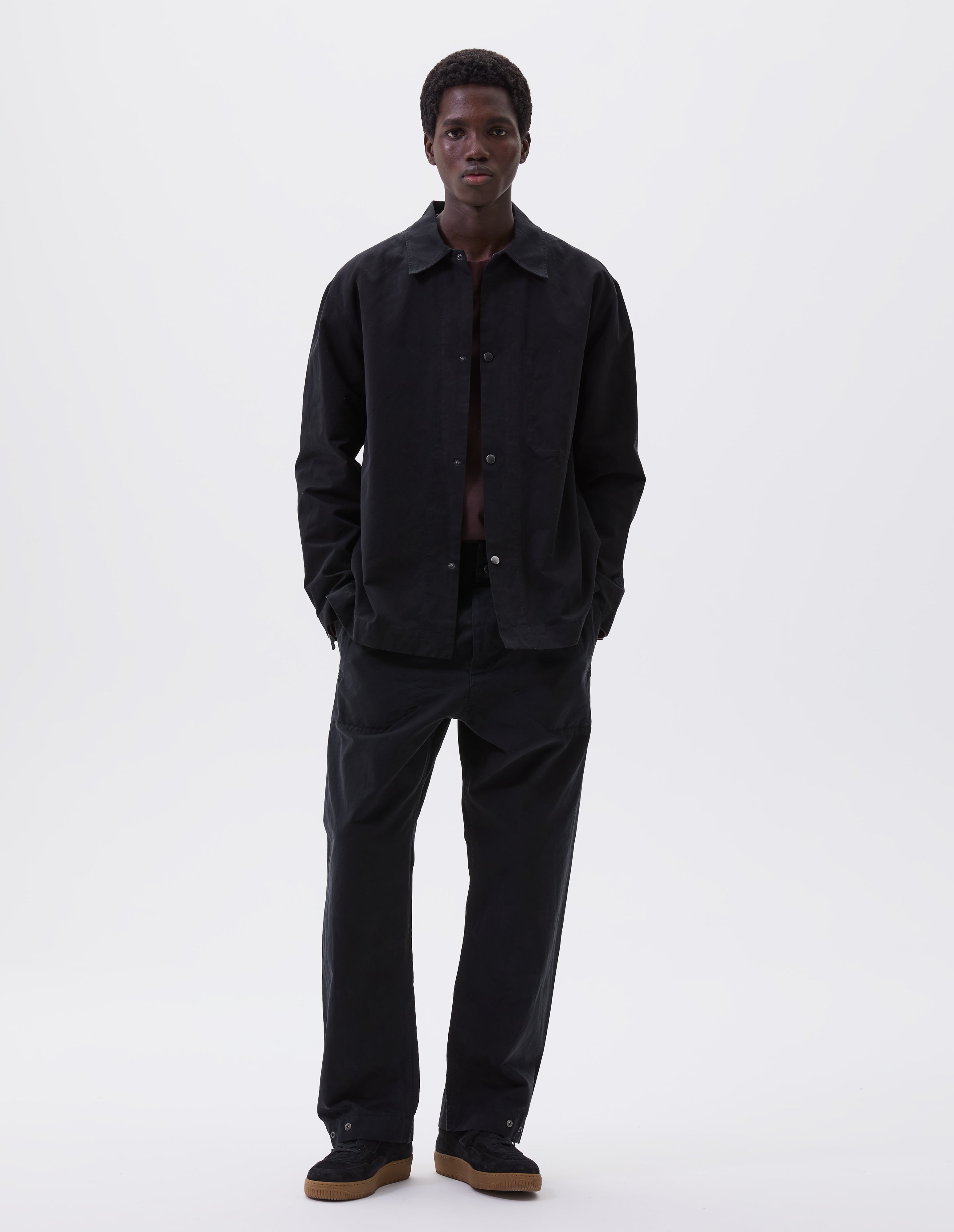 Black cotton canvas Chore Shirt | MHL. by Margaret Howell