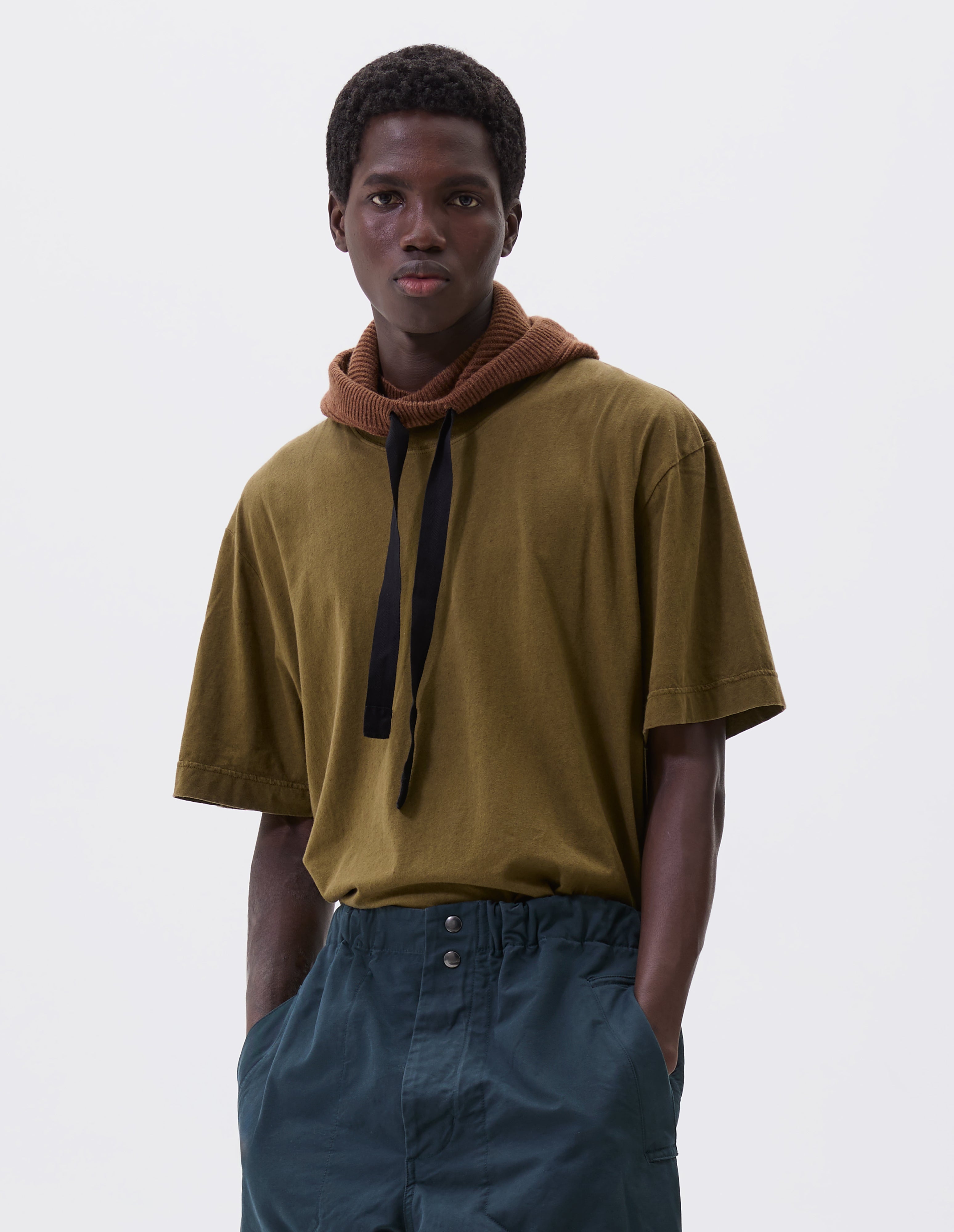 Conker lambswool Knitted Hood | MHL. by Margaret Howell