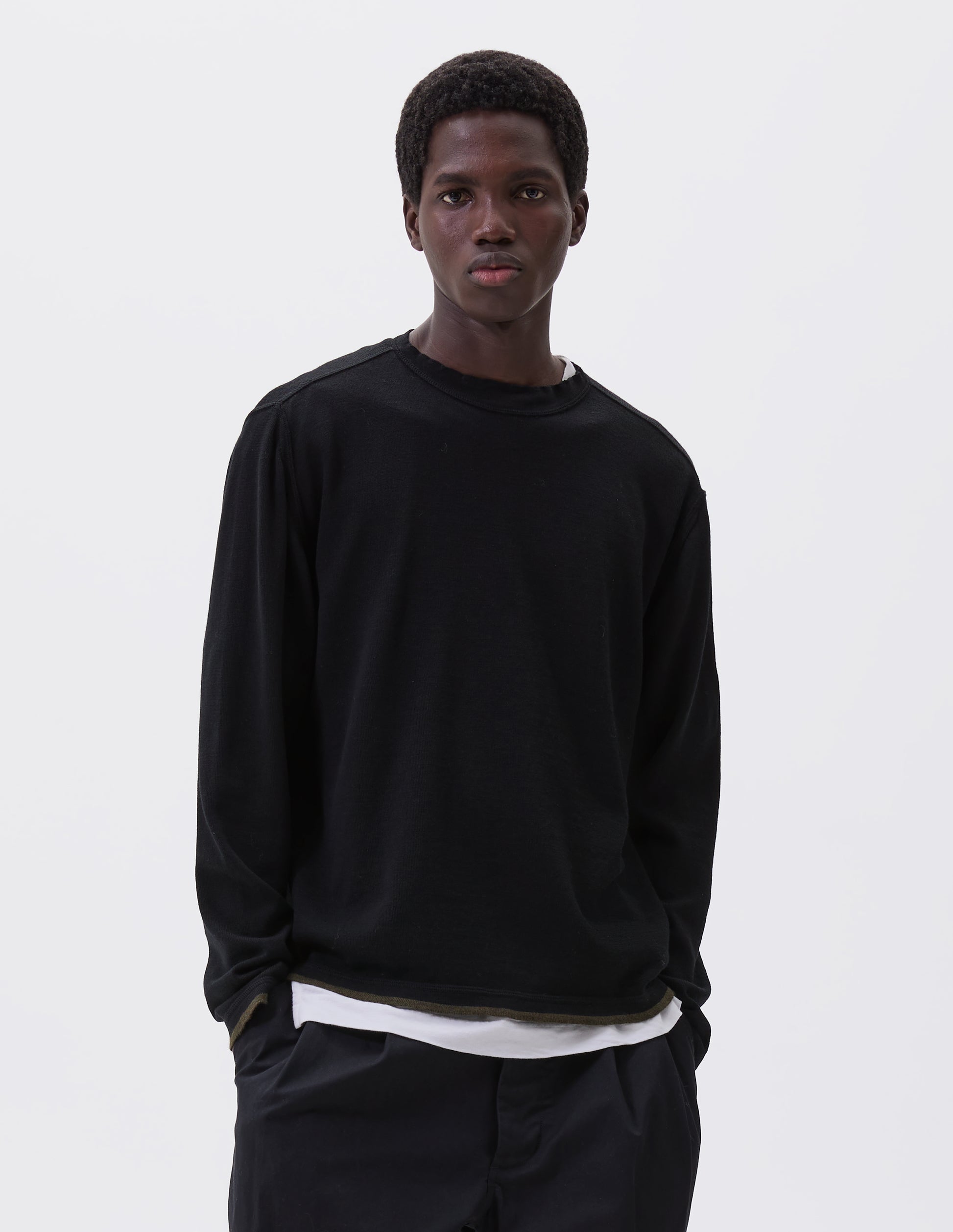 Black merino Tipped Thermal by Margaret Howell