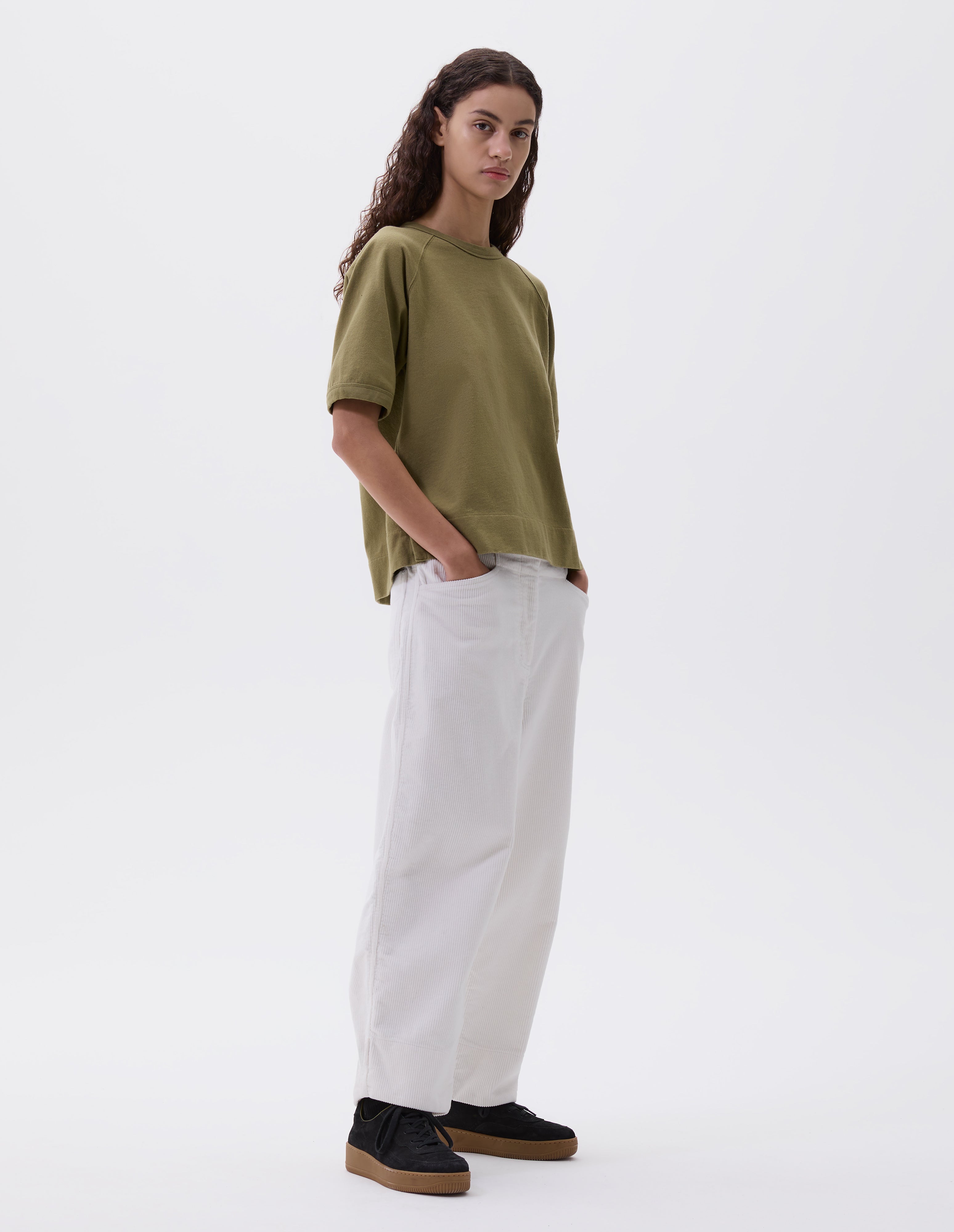 White heavy corduroy Field Trousers | MHL. by Margaret Howell