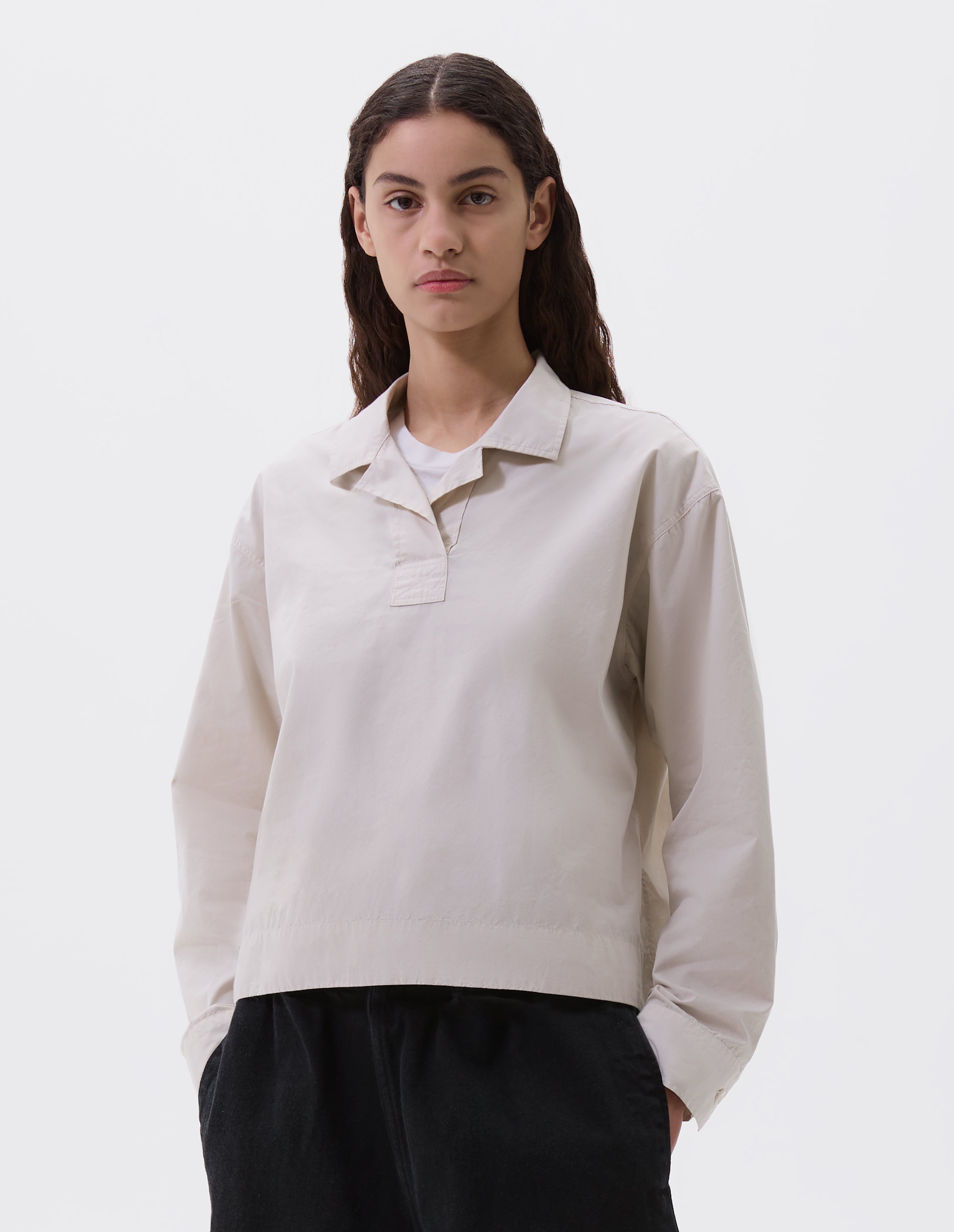Putty cotton poplin Kit Shirt | MHL. by Margaret Howell