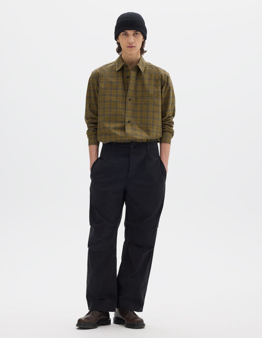 MHL. PARACHUTE TROUSERS | CRISP COTTON POPLIN | BLACK