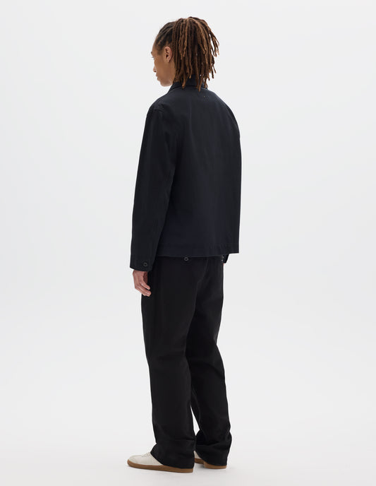 MHL. MINIMAL BLAZER | RAISED COTTON DRILL | BLACK