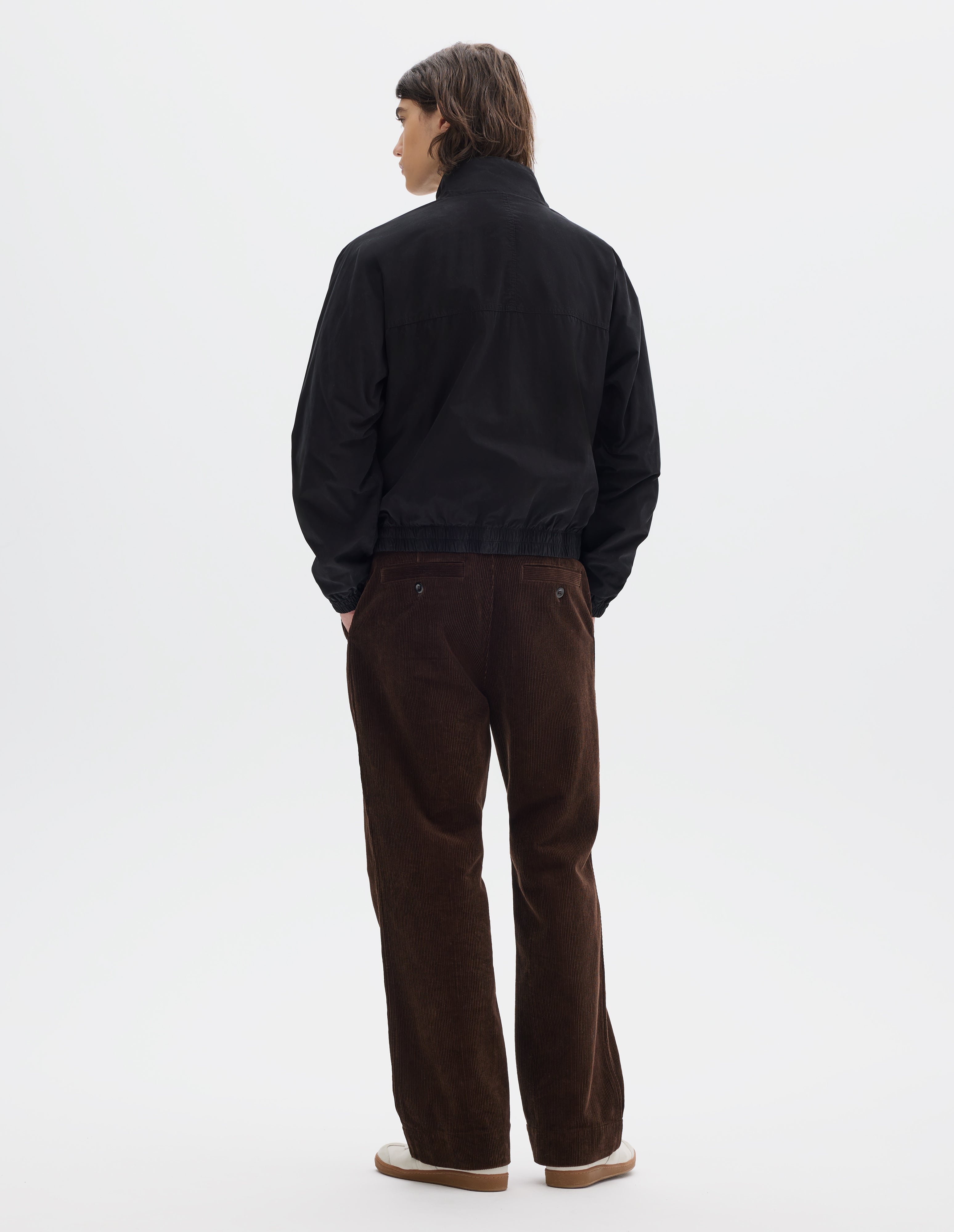 Black crisp cotton poplin Track Jacket | MHL. by Margaret Howell