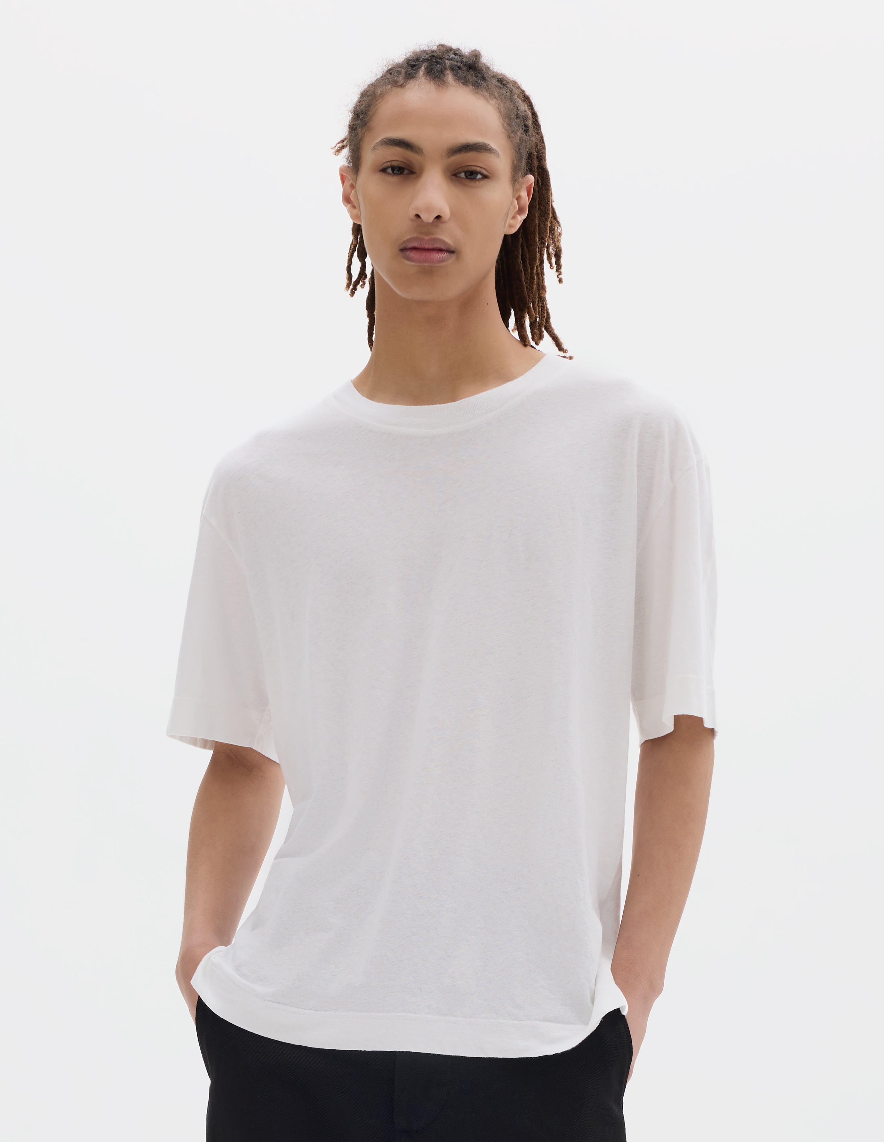 White cotton linen Simple T Shirt | MHL. by Margaret Howell