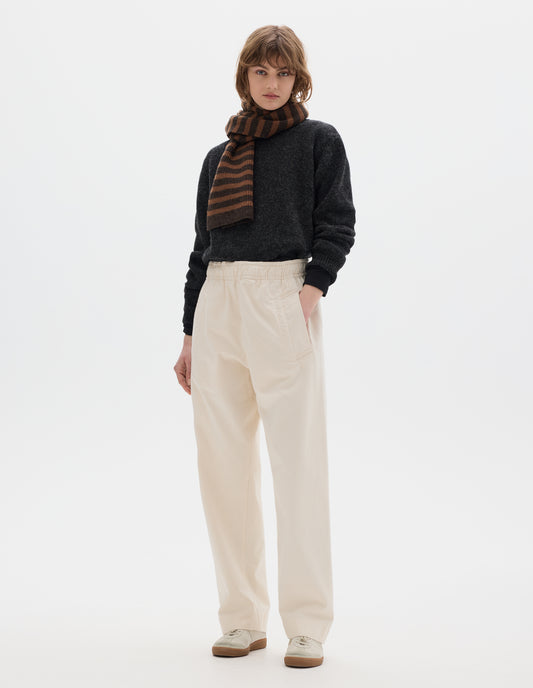 MHL. WIDE LEG JOGGERS | WORKWEAR COTTON TWILL | OFF WHITE