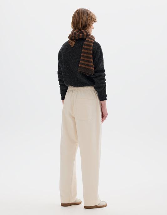 MHL. WIDE LEG JOGGERS | WORKWEAR COTTON TWILL | OFF WHITE