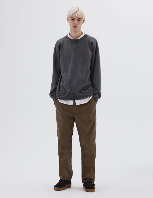 MHL. CROSS OVER CREW | DRY COTTON | CHARCOAL