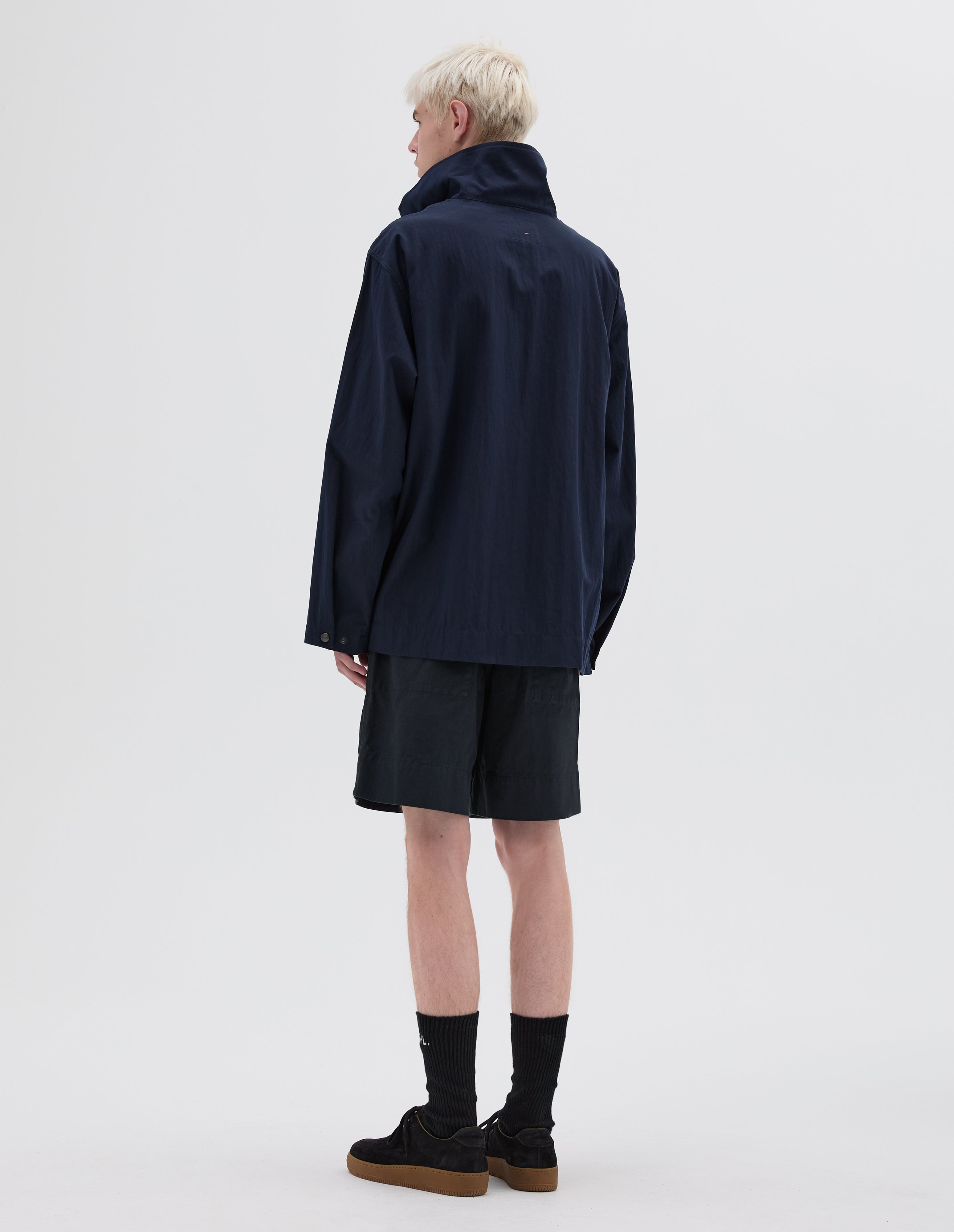ジャケット・アウター MHL. 25SS STAND COLLAR ANORAK Proofed Navy proofed cotton Stand Collar Anorak | MHL. by Margaret Howell