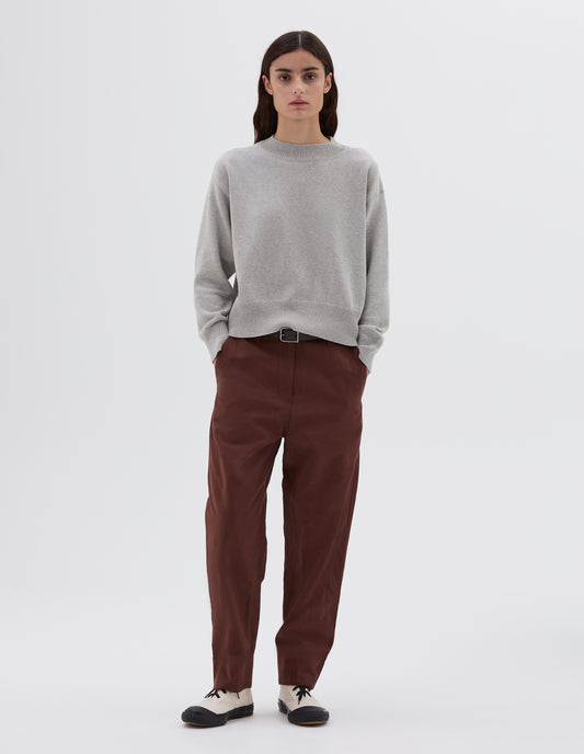 MHL. FLATLOCK GUERNSEY | DRY COTTON | LIGHT GREY