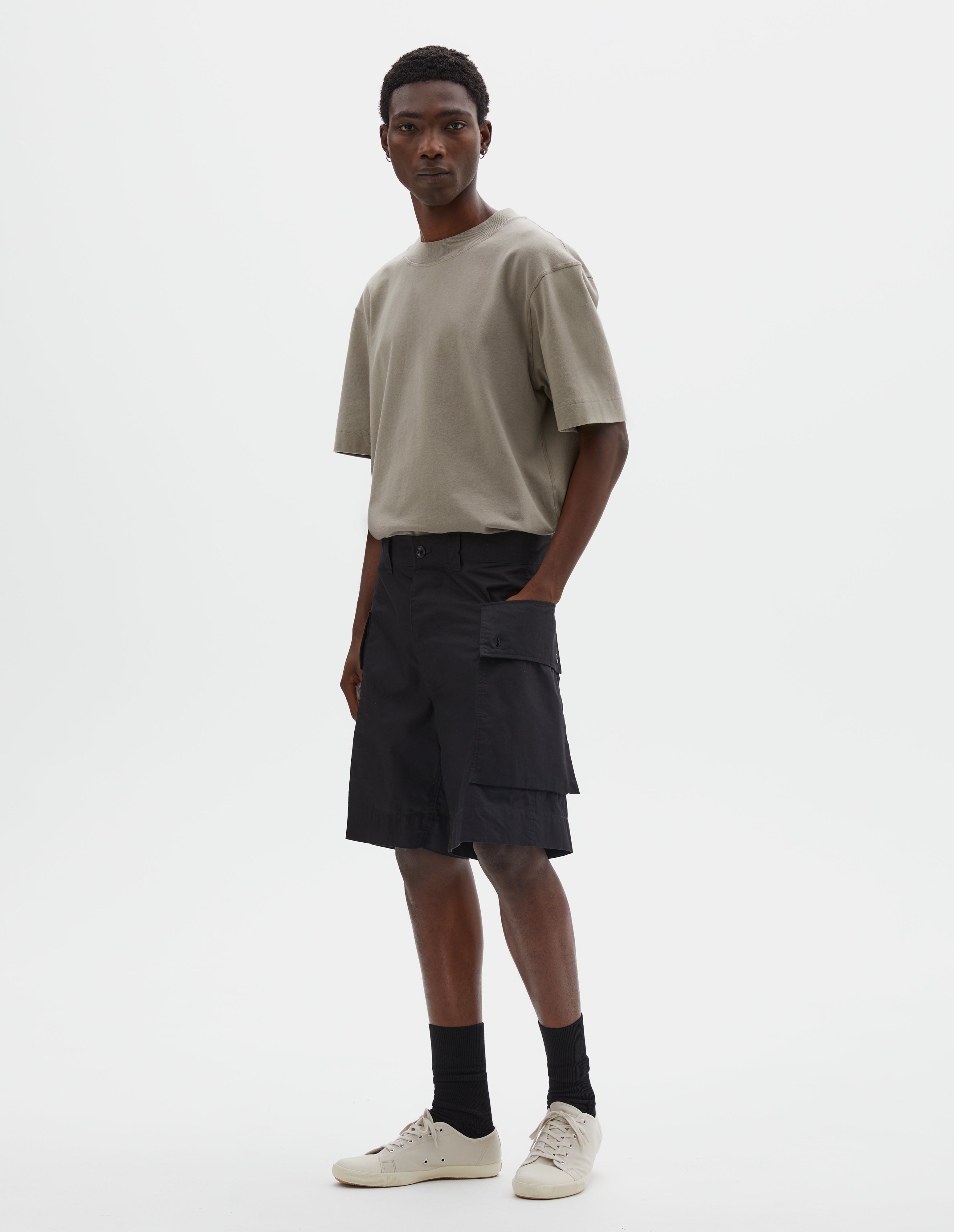 Khaki green soft cotton drill Naval Trouser | MHL. by Margaret Howell