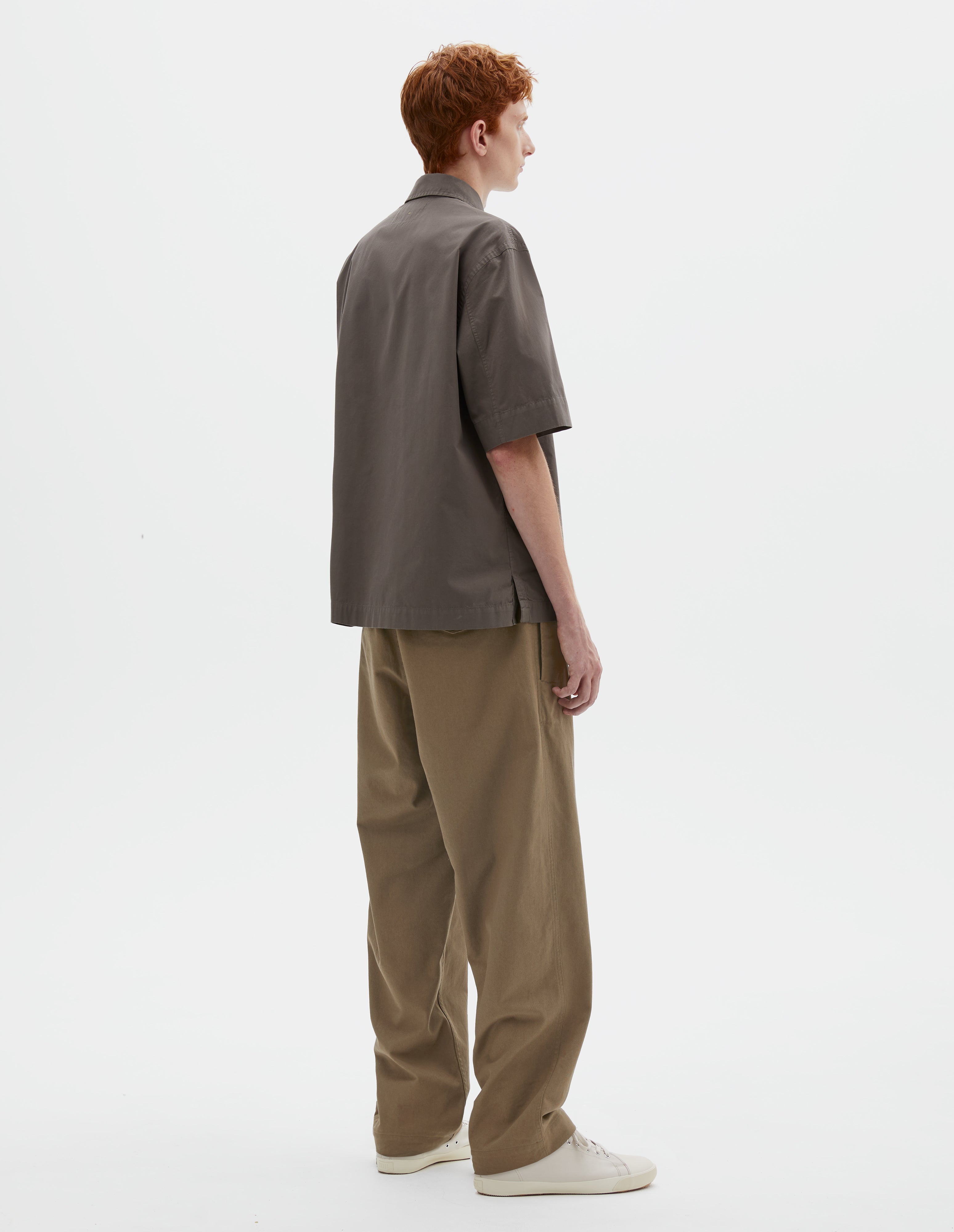 Khaki green soft cotton drill Naval Trouser | MHL. by Margaret Howell