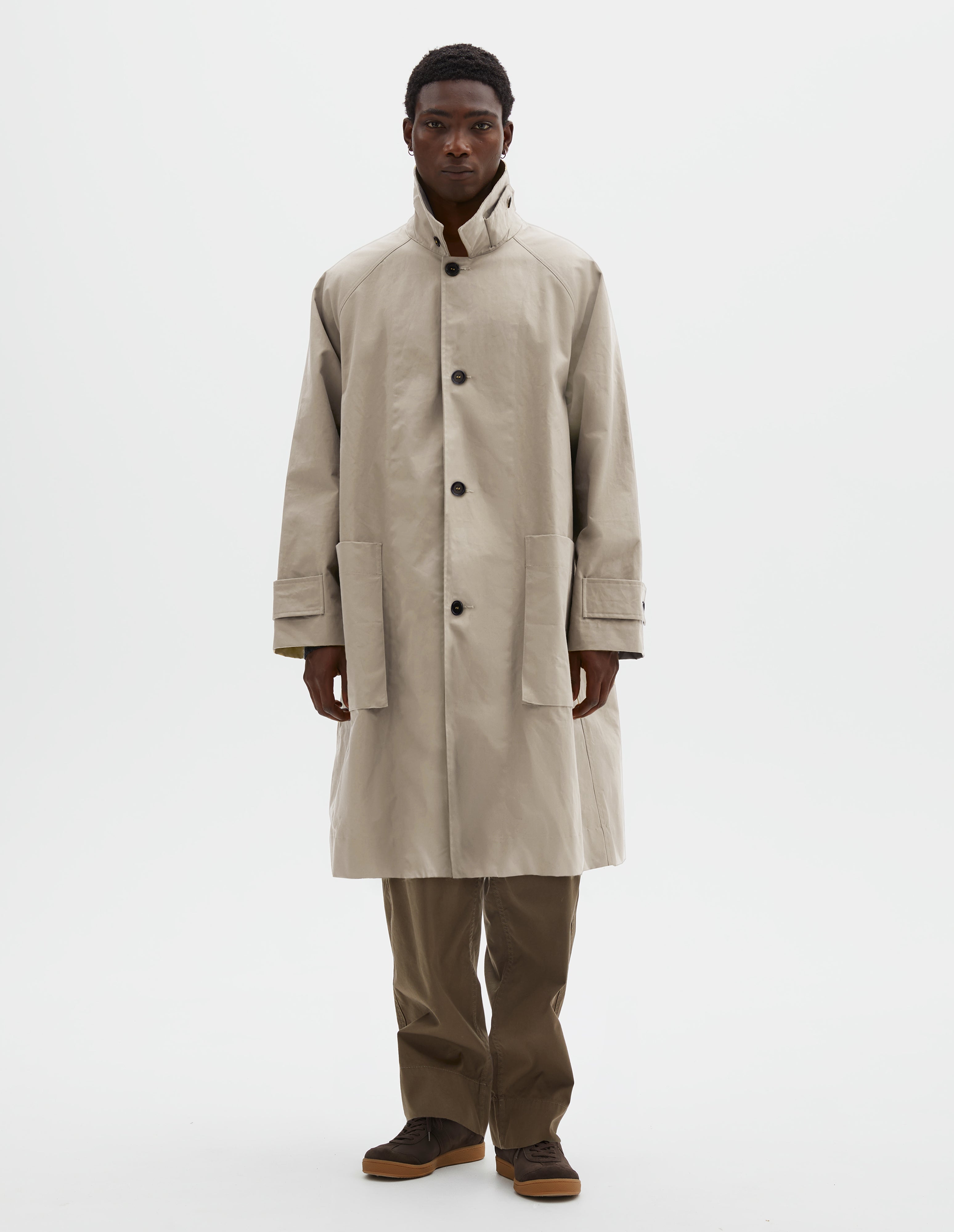 Concrete dry cotton canvas Railway Mac | MHL. by Margaret Howell