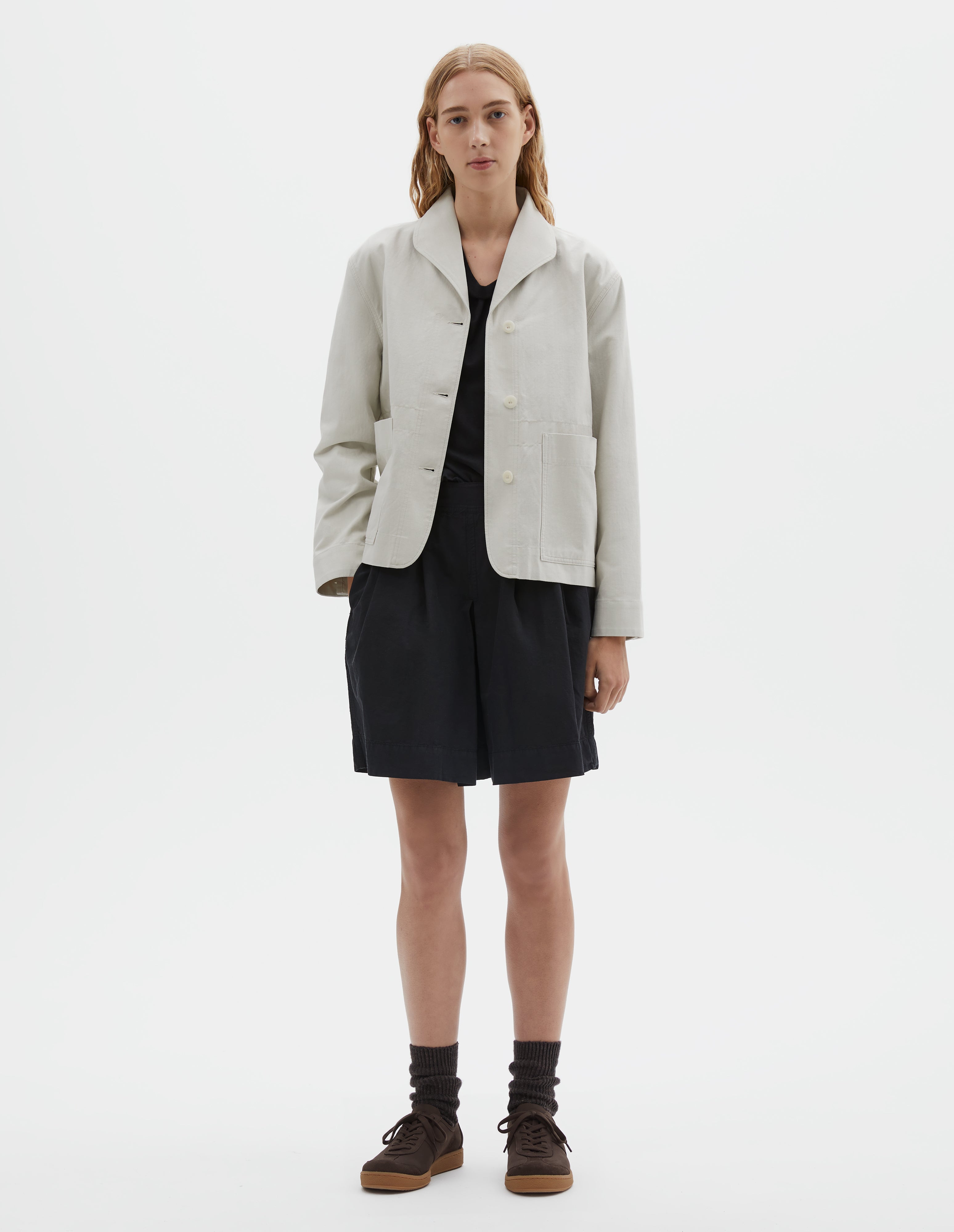 Chalk irregular cotton drill Field Jacket | MHL. by Margaret Howell