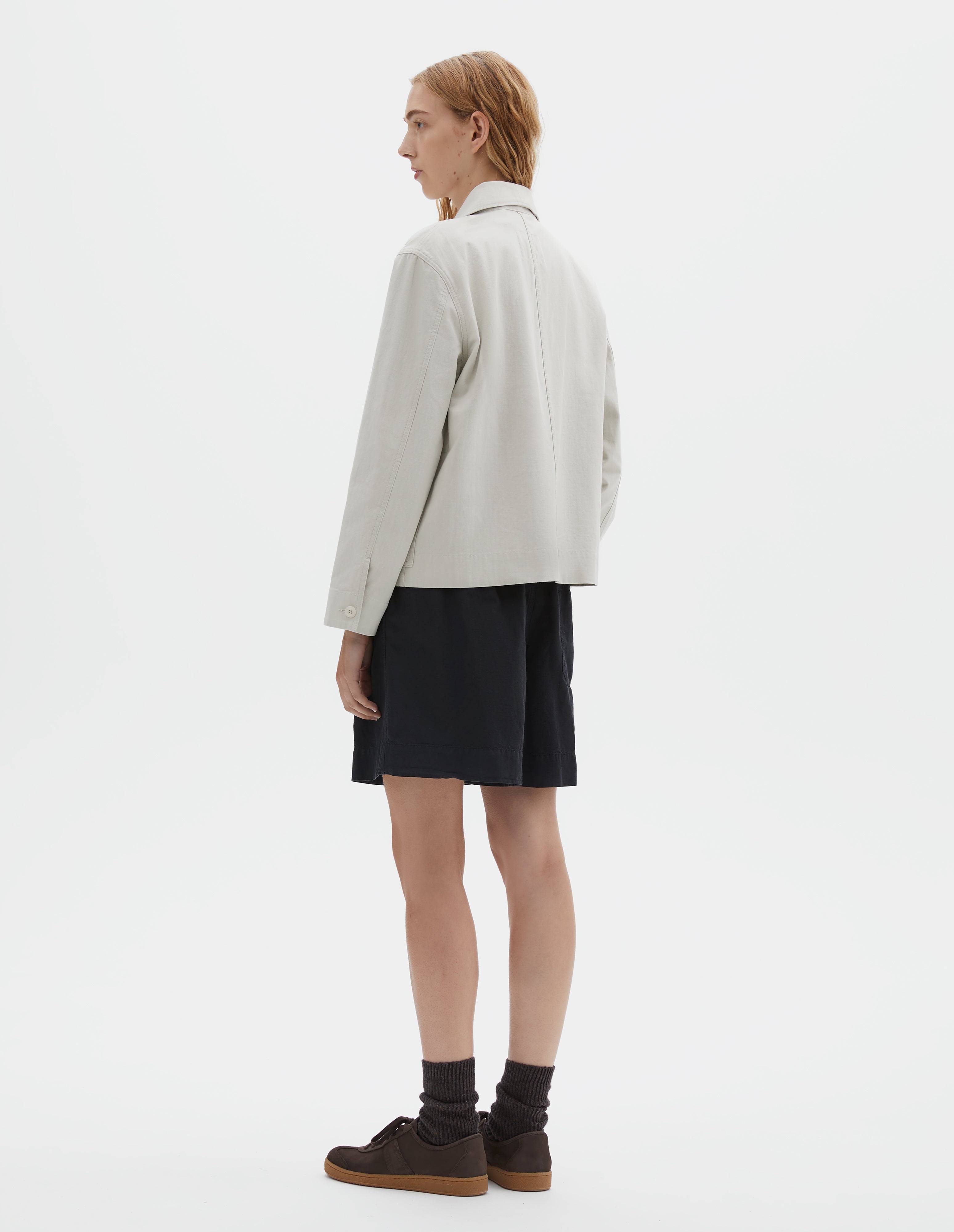 Chalk irregular cotton drill Field Jacket | MHL. by Margaret Howell