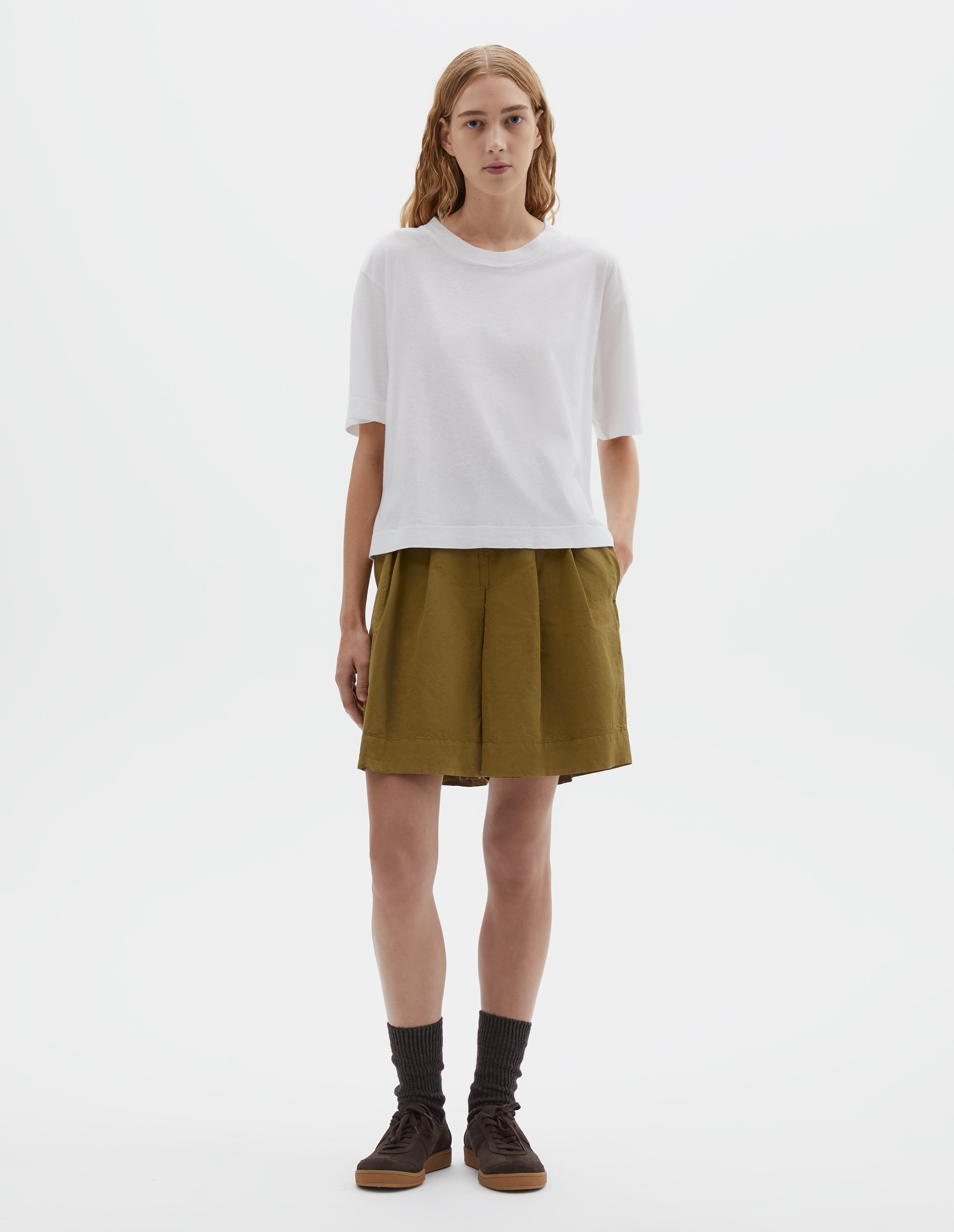 White cotton linen simple t shirt | MHL. by Margaret Howell