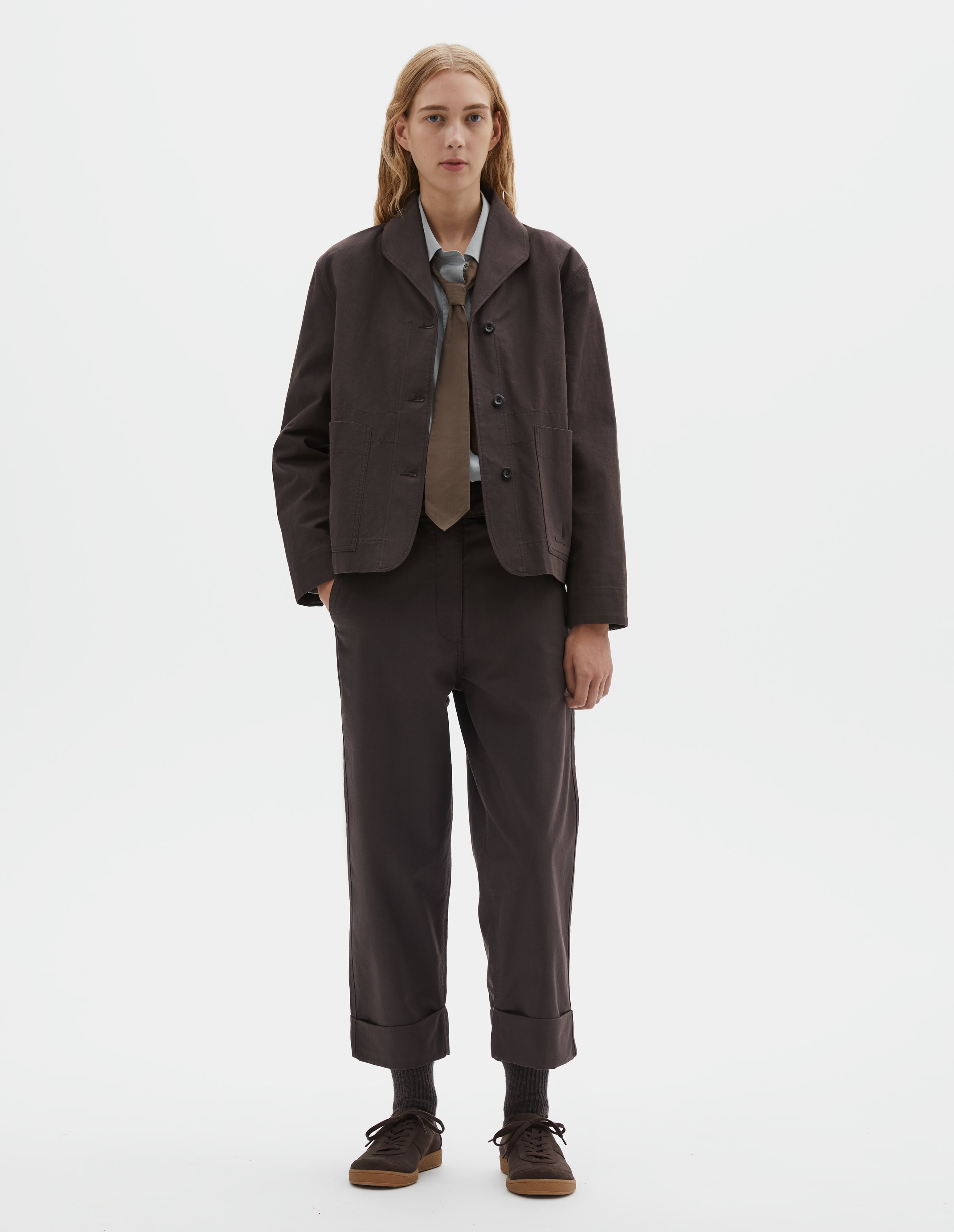 Mahogany irregular cotton drill Field Jacket | MHL. by Margaret Howell