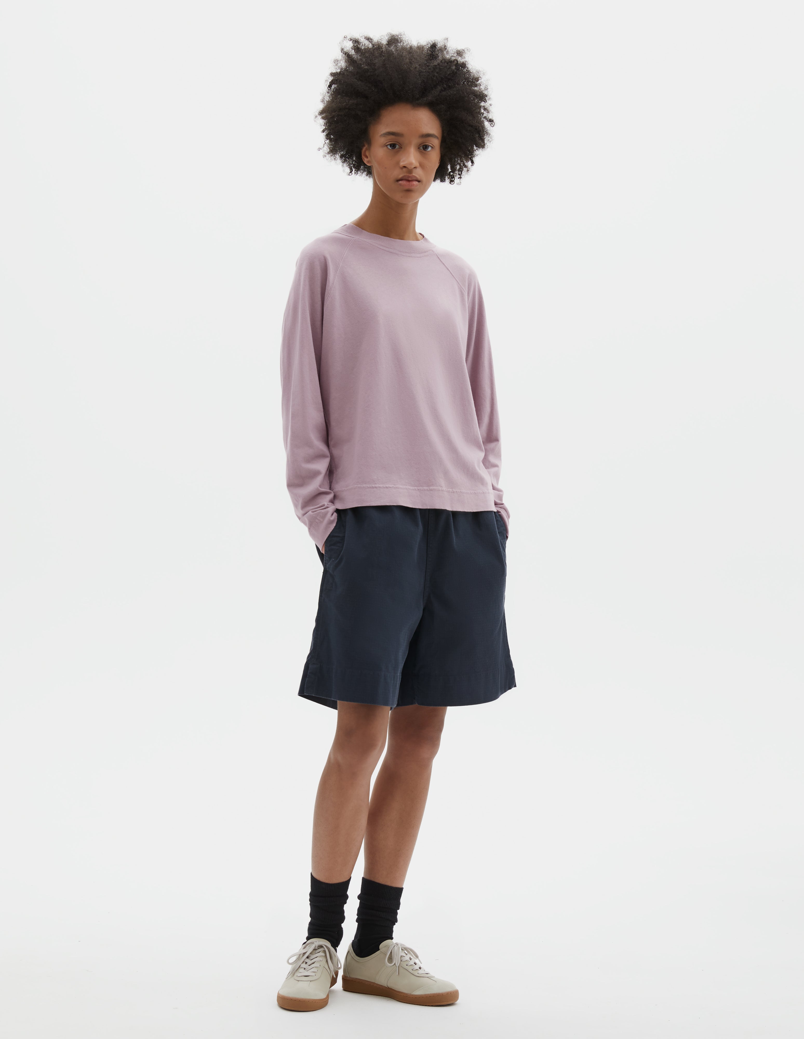 MARGARET HOWELL COTTON LINEN ボーダーTシャツ 2 Margaret Howell MHL Simple T-shirt Organic Cotton Linen Jersey