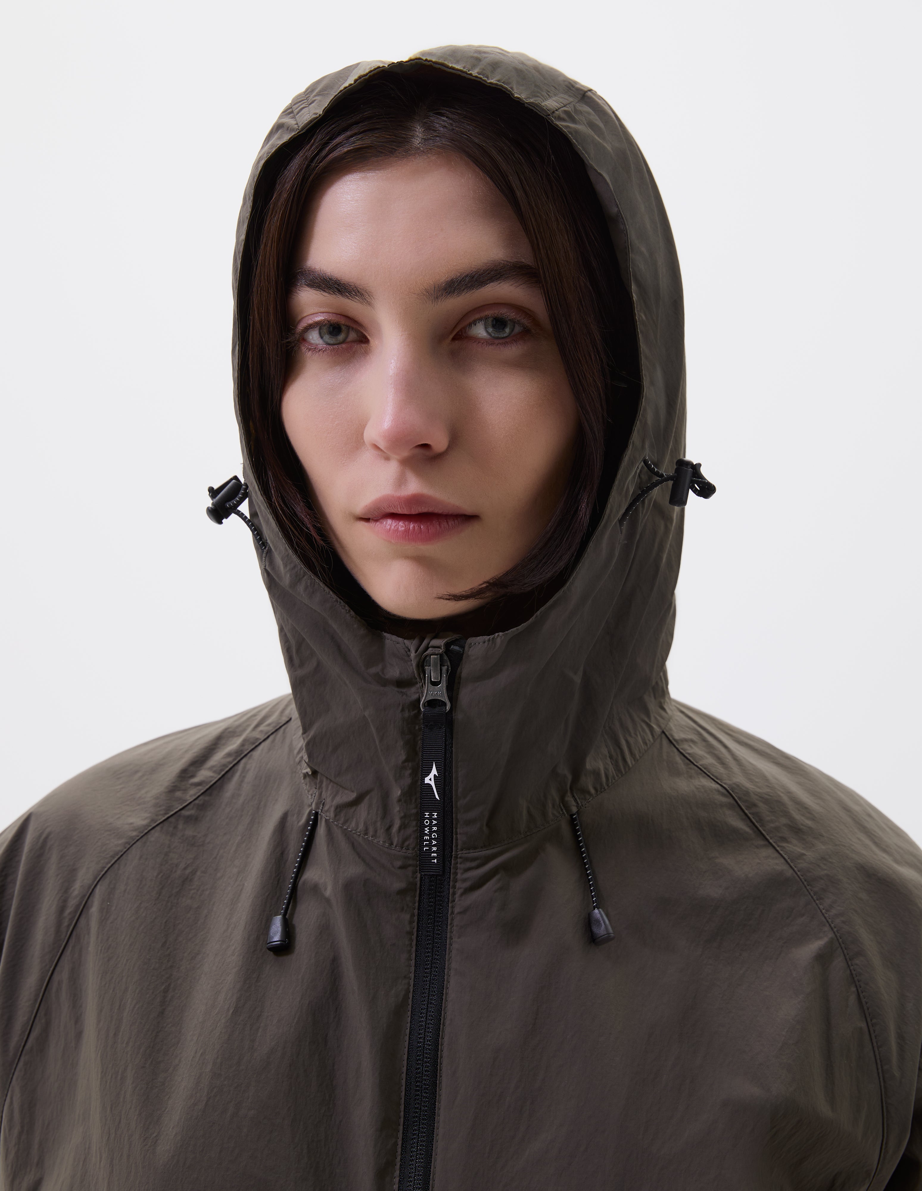 Khaki nylon taslan Mizuno Rain Jacket | Margaret Howell