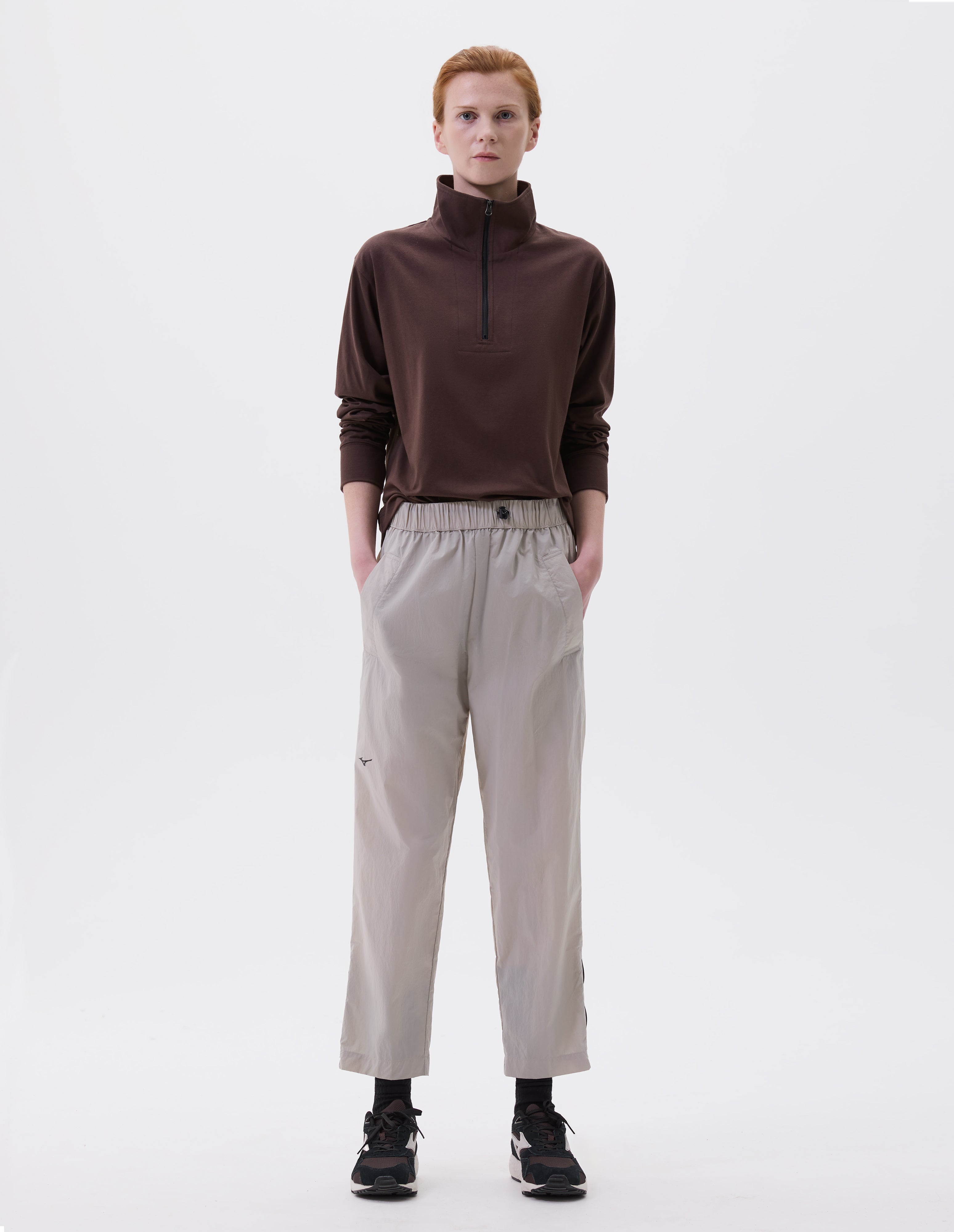 Light stone nylon taslan Mizuno Gym Trousers | Margaret Howell