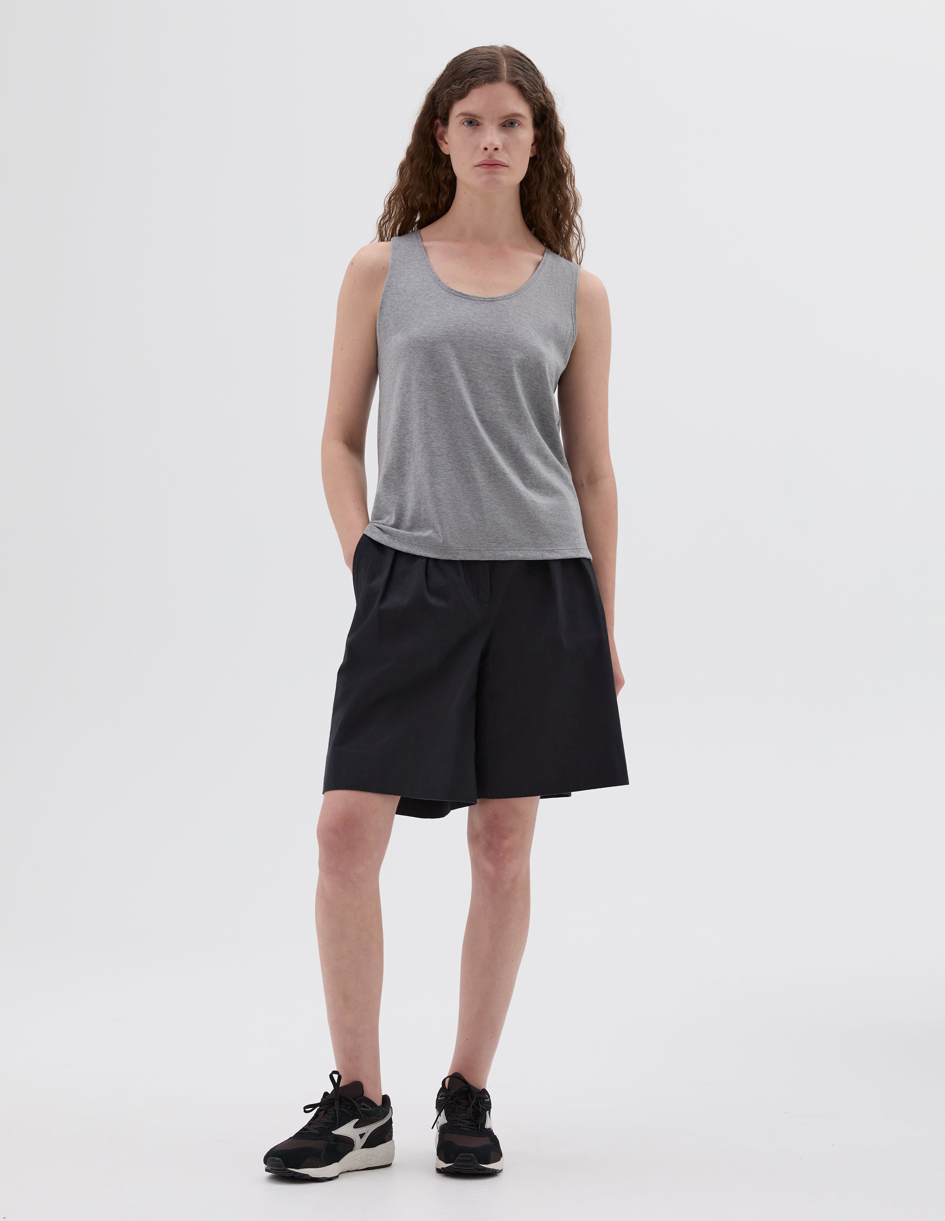Grey cotton jersey Vest | Margaret Howell