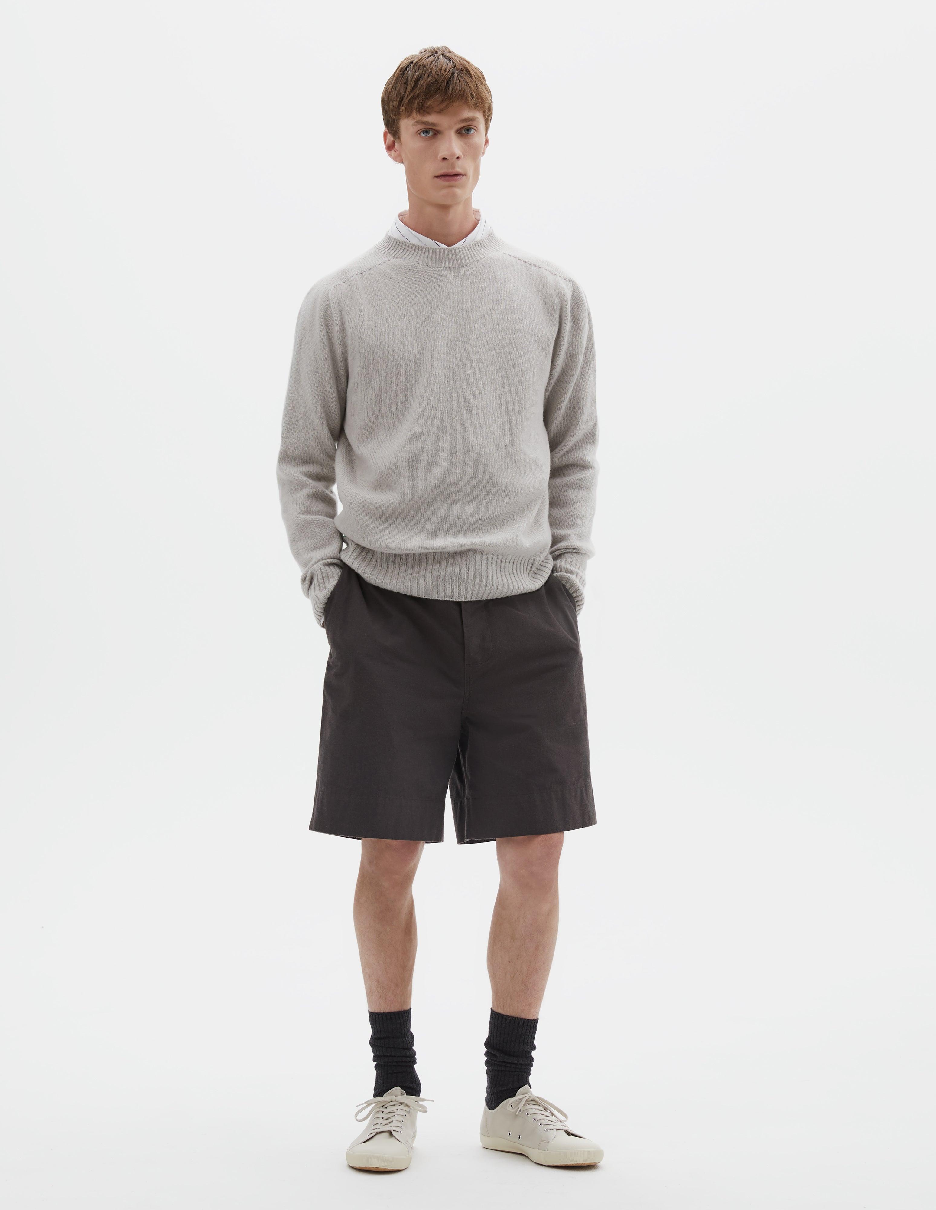 Cloud soft merino Seamless Crew Neck | Margaret Howell
