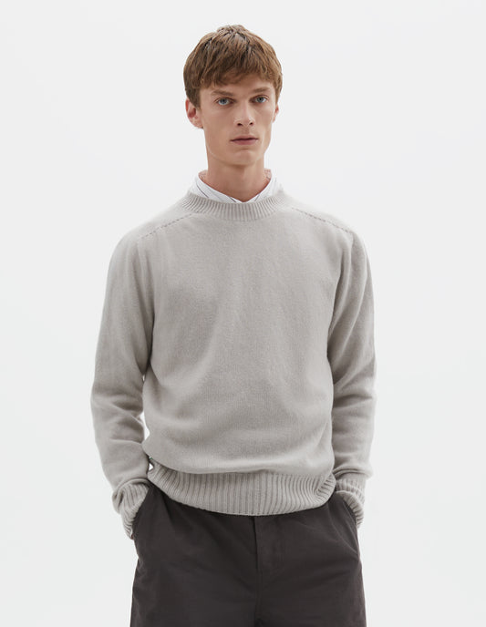 SEAMLESS CREW NECK | SOFT MERINO | CLOUD