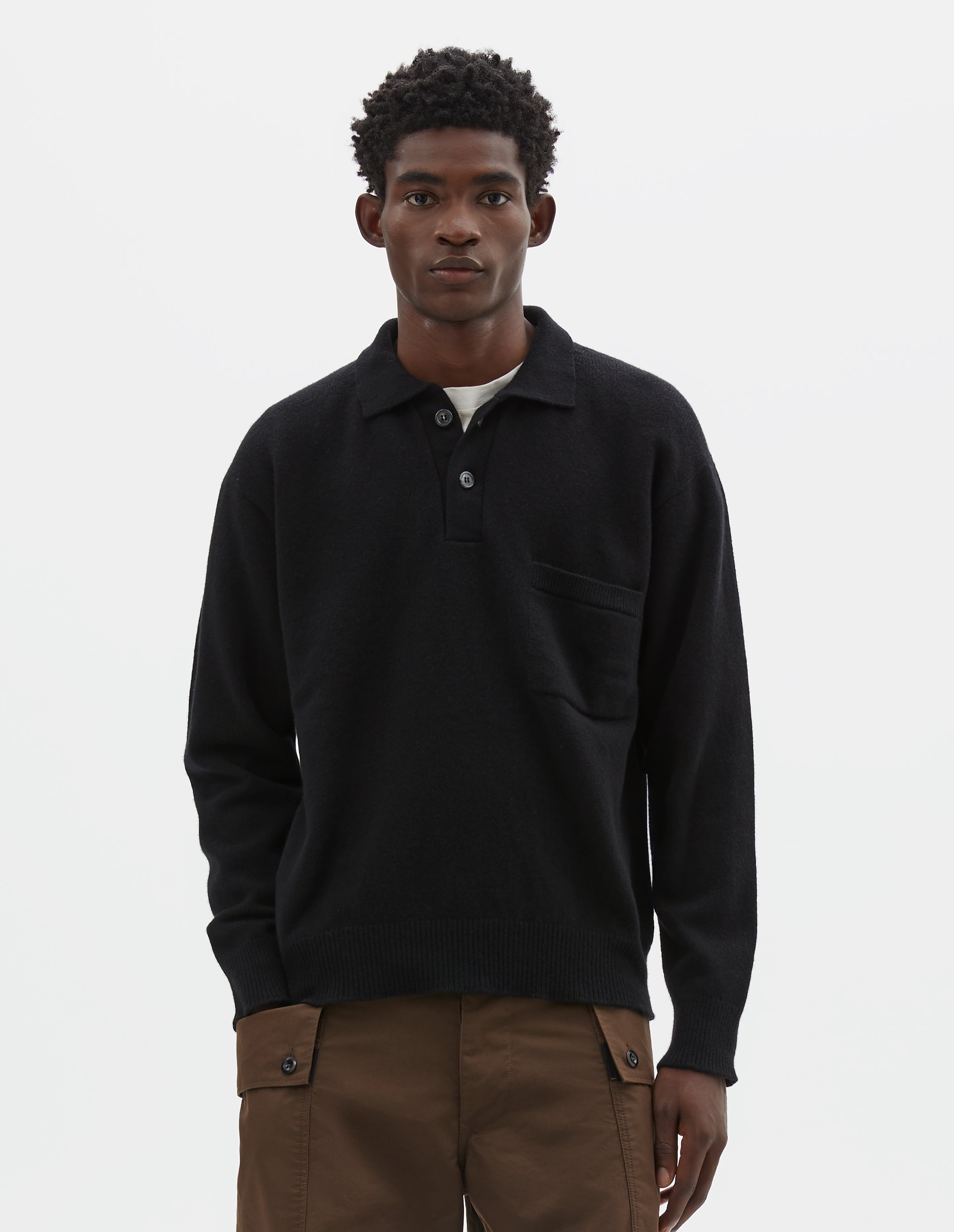 Cloud soft merino Seamless Crew Neck | Margaret Howell