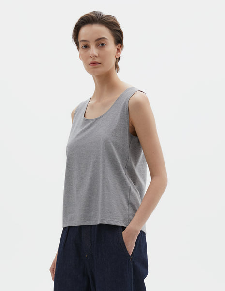 Grey cotton jersey Vest | Margaret Howell