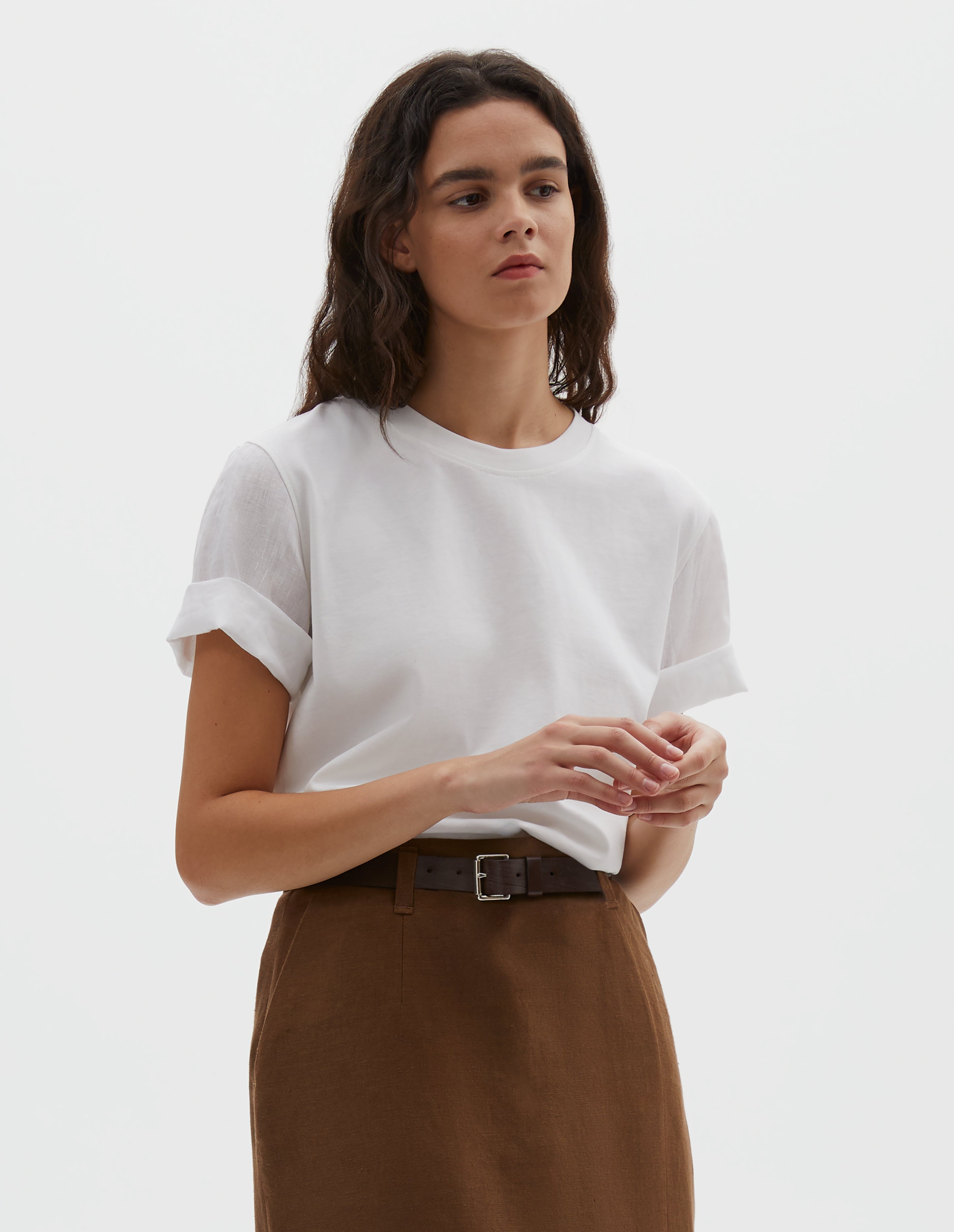 Dark brown full grain leather Soft Bridle Belt | Margaret Howell