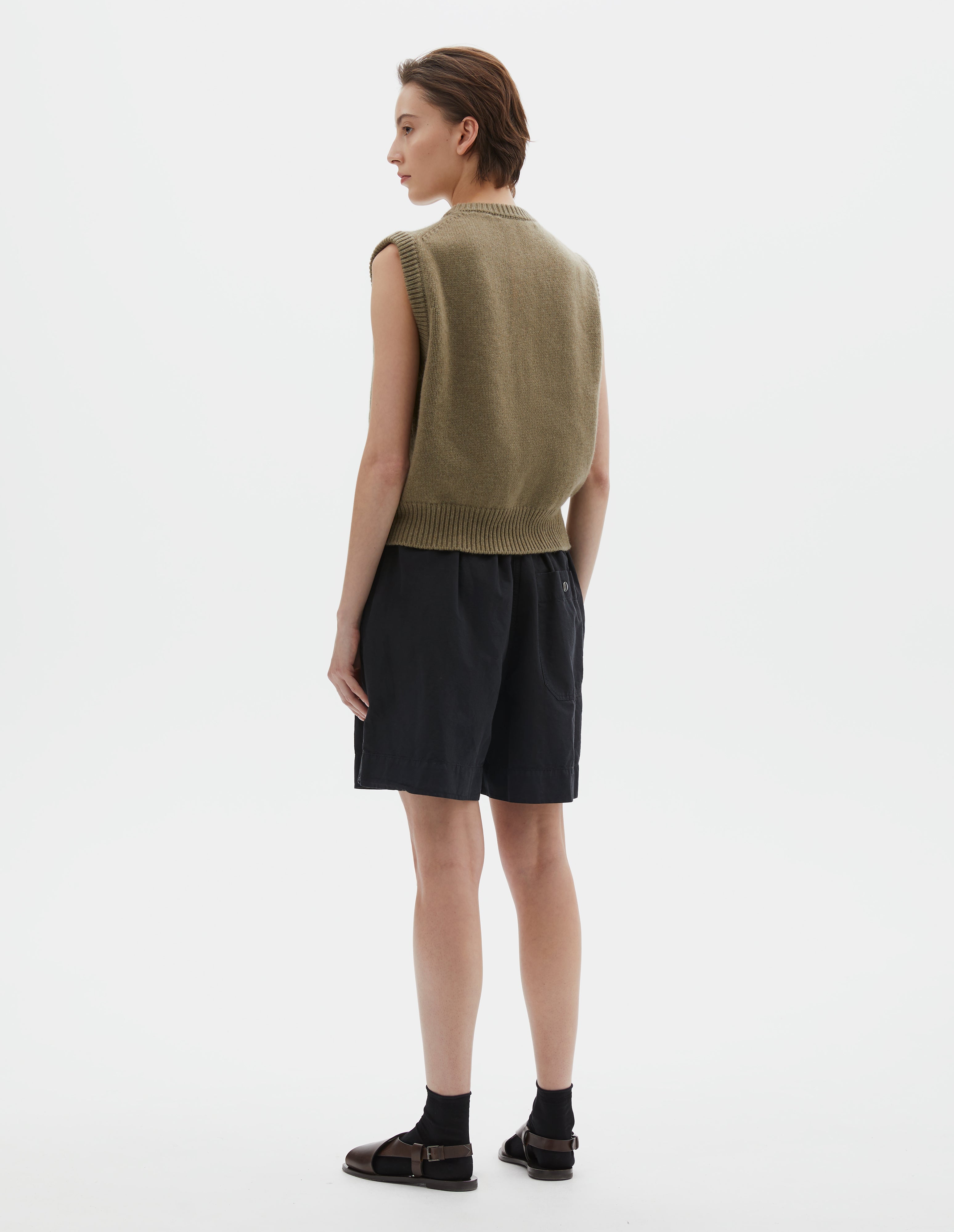 Lichen merino cashmere Knitted Gilet | Margaret Howell