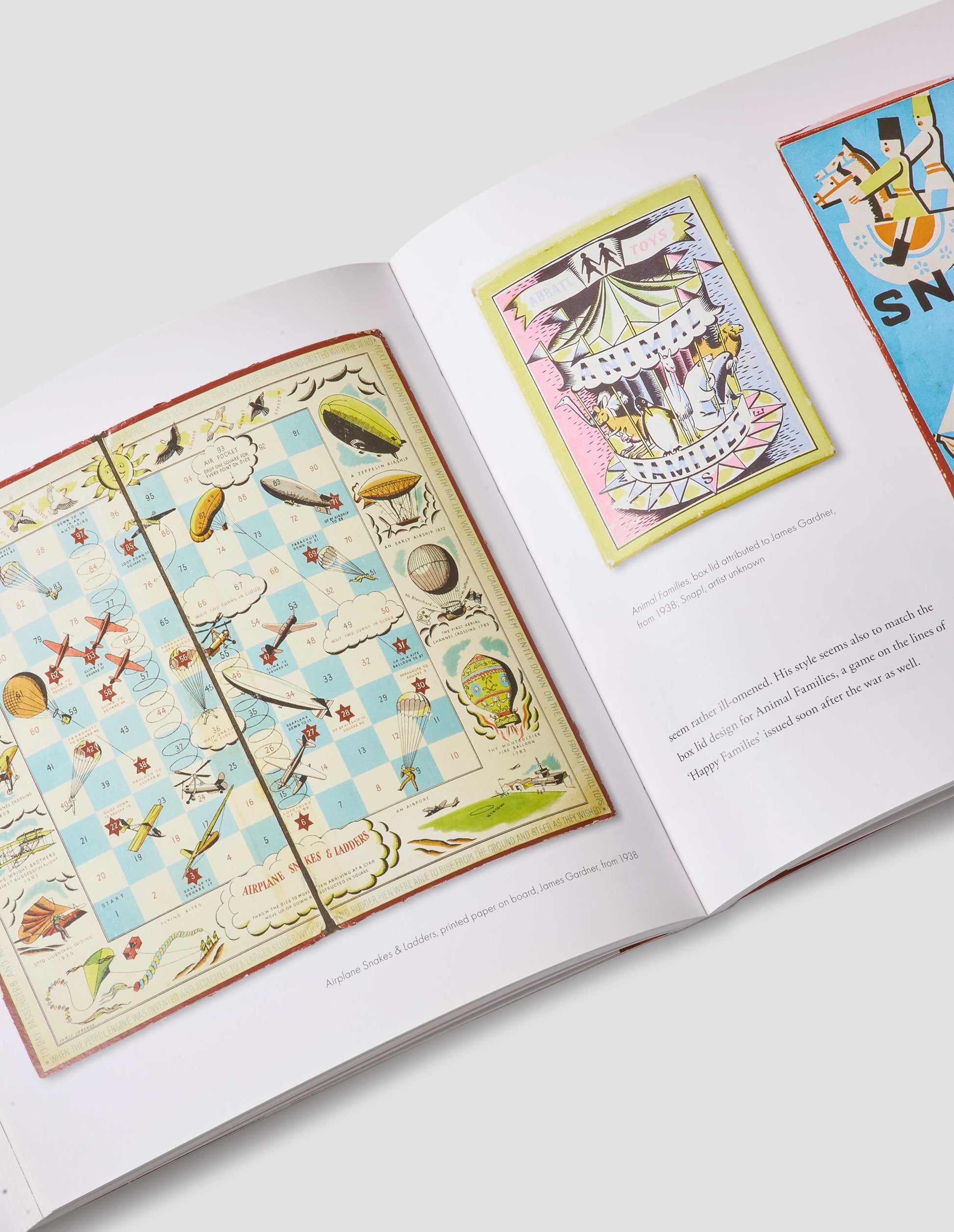 A double page spread showcasing the inside of the Paul & Marjorie Abbatt Toys. 