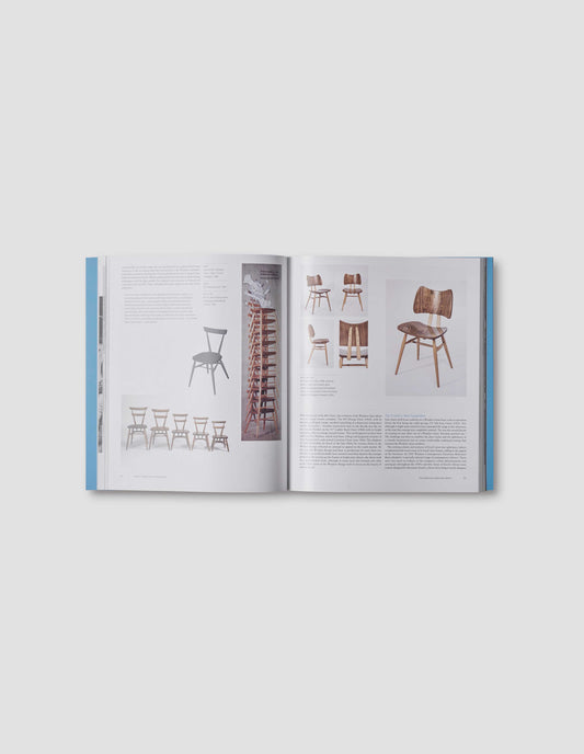 A double page spread showcasing the stacking and butterfly chairs.