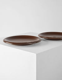 BRONTO PLATE SET OF 2 | STONEWARE | BROWN