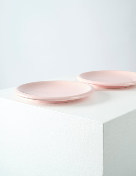 Bronto plate set of in pink by Hem for Margaret Howell