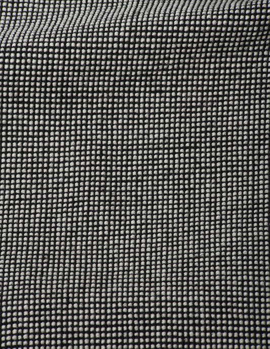 A close up view showing the detail of the checked weave.