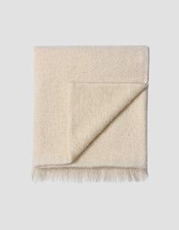 MOURNE MOHAIR LOOP BLANKET | MERINO / MOHAIR
 | ECRU